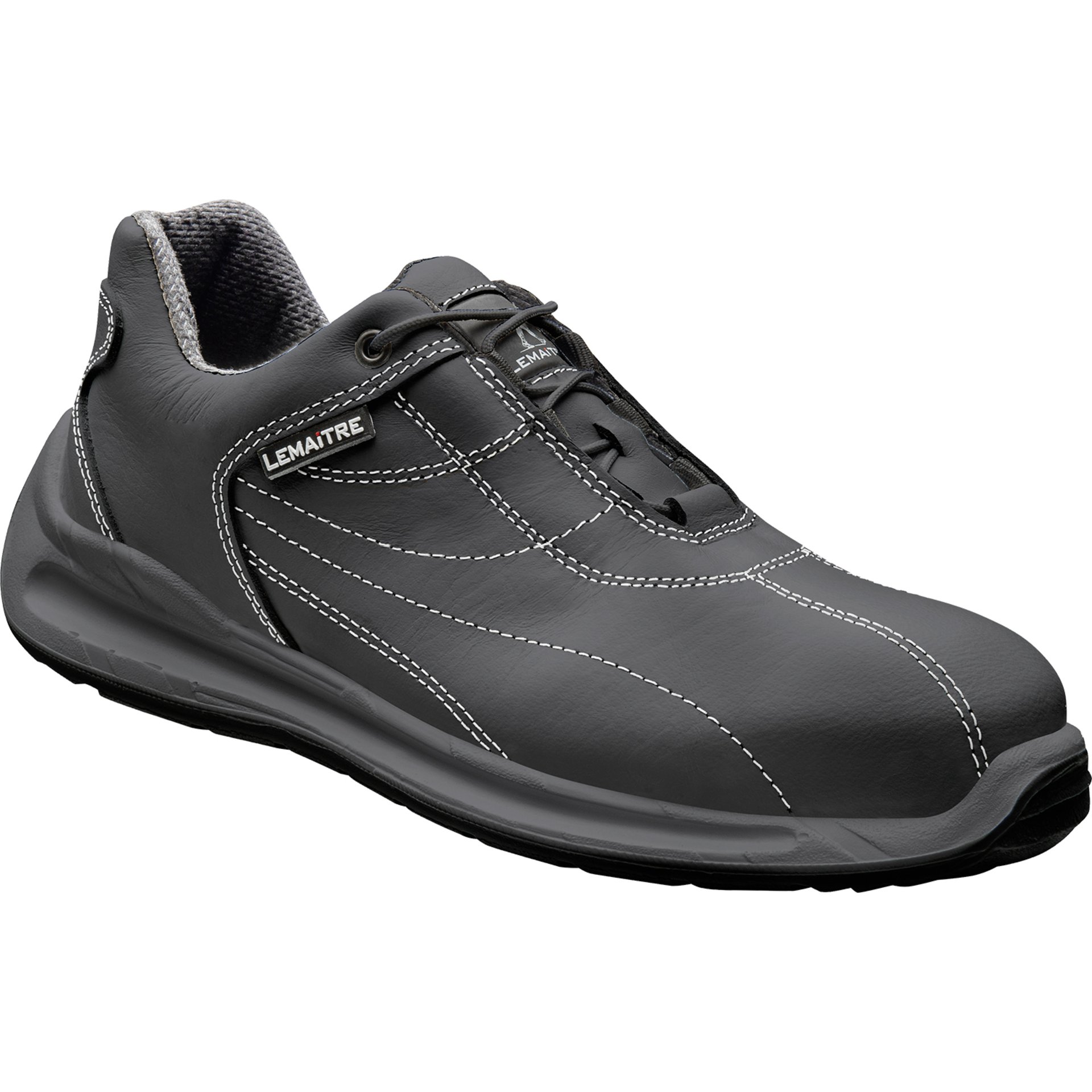 Sneaker, Sneaker grau, Leder, Stitching, Lemaitre