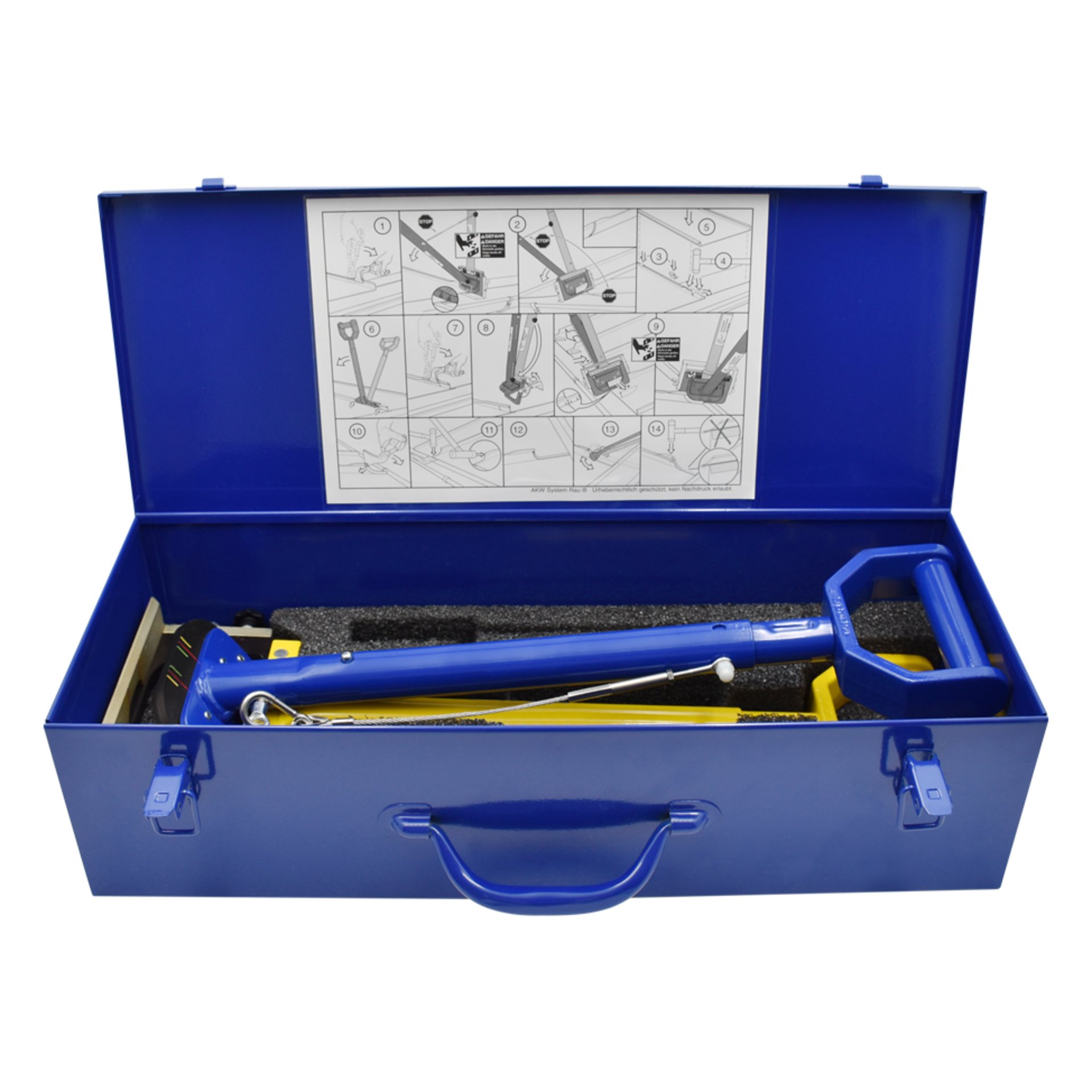 Hydraulischer Wagenheber, Wagenheber-Set, Auto-Wagenheber, Blauer Koffer, Handwerkzeug