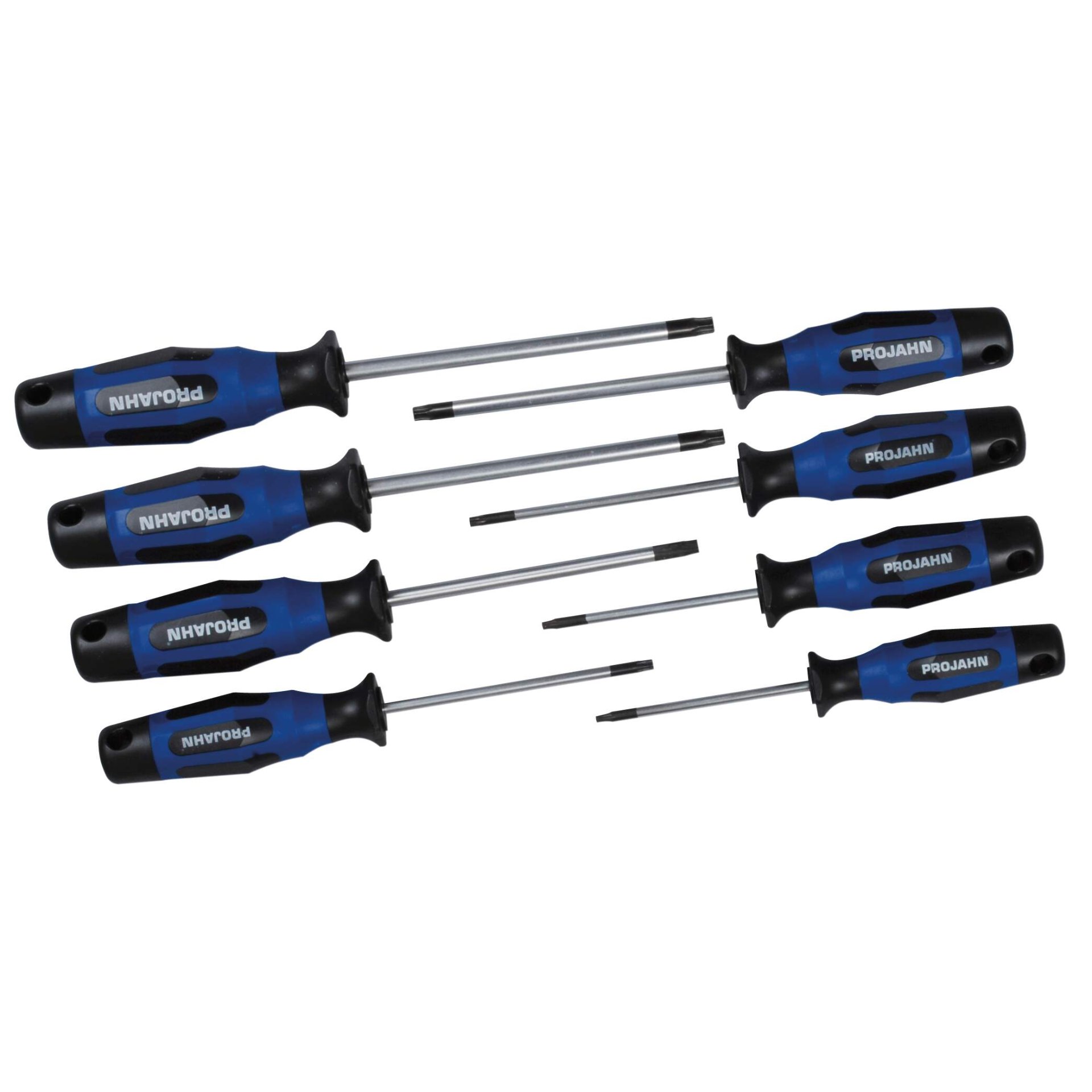 Schlitzschraubendreher, Schraubendreher-Satz, Kreuzschlitz, Klingenlänge variabel, Profi-Tool