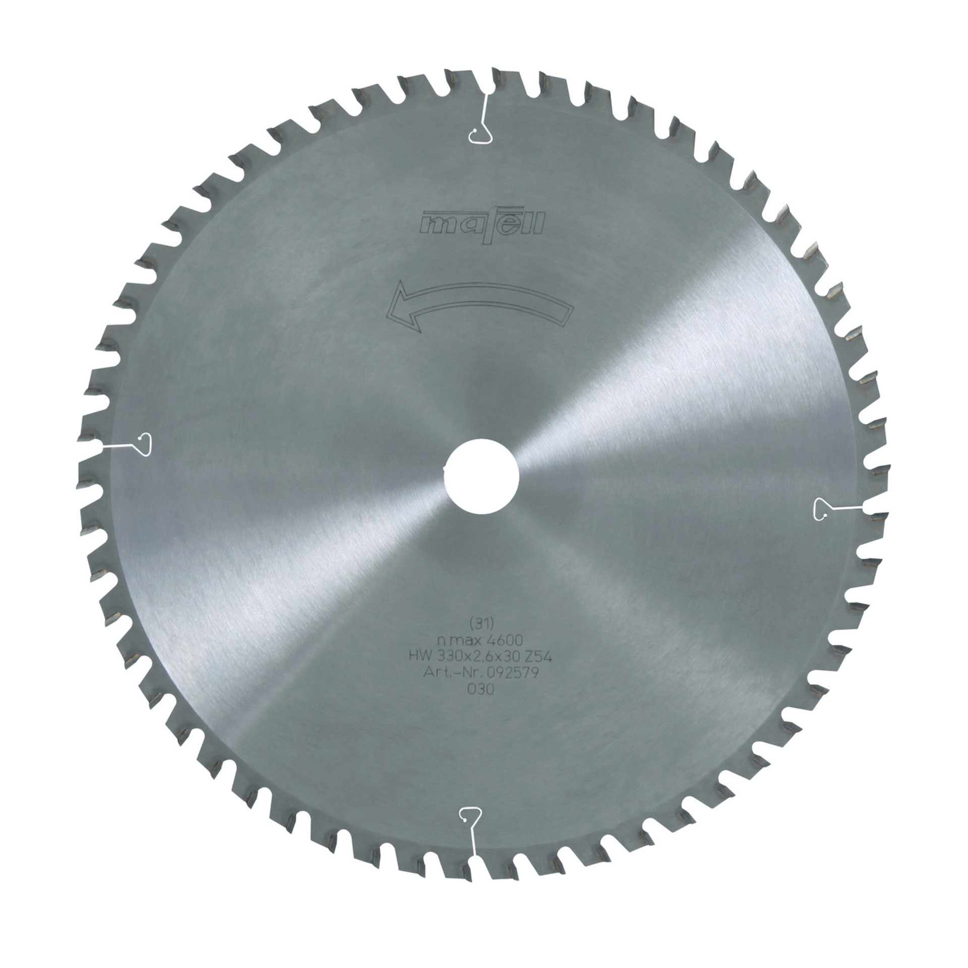 Mafell Sägeblatt-HM, 330 x 2,2/2,6 x 30 mm, Z 54, WZ/FA, für Sandwichplatten mit Metalleinlage oder Metalldeckschichten