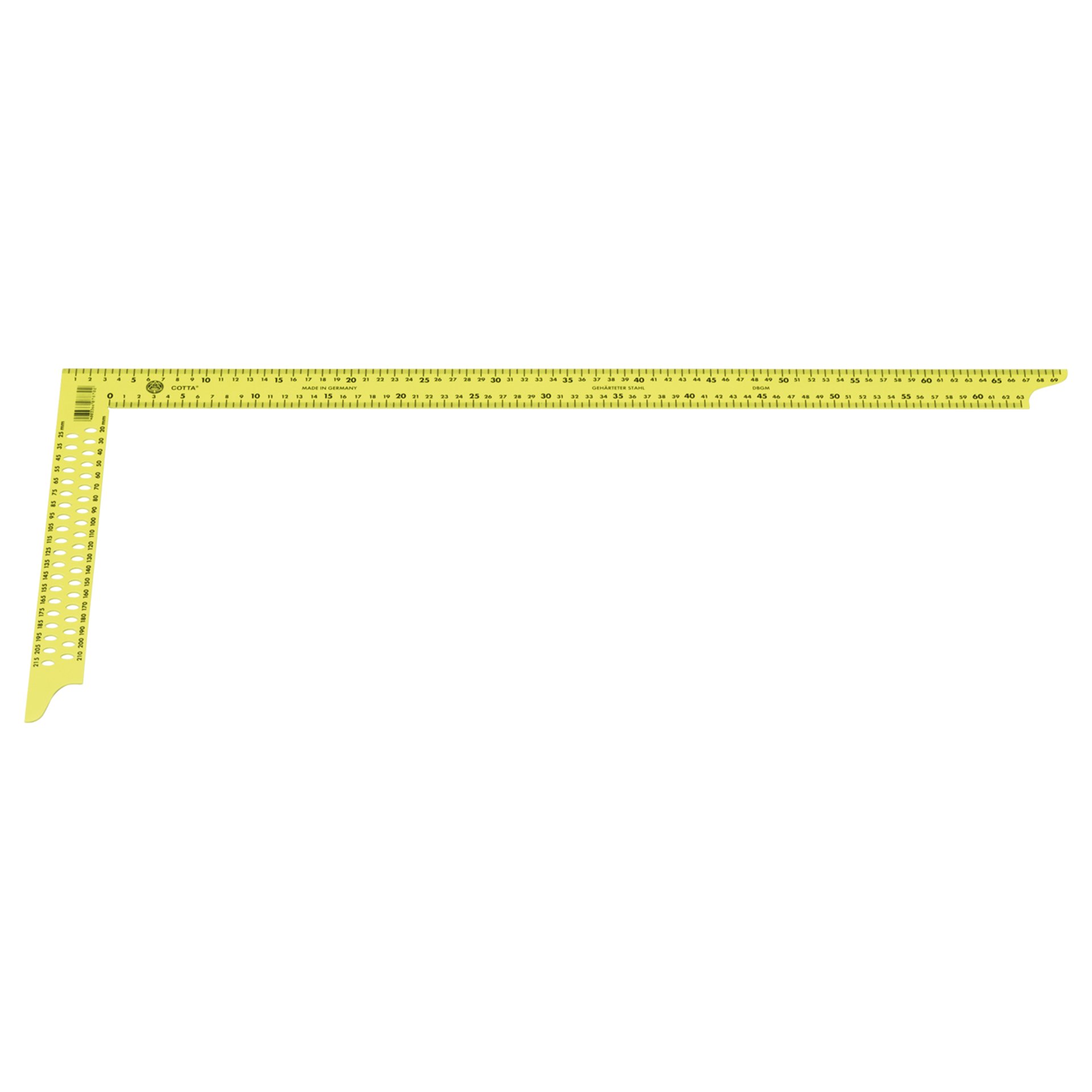 Lineal, Taschenmaßstab, 2-teilig, Metallisch, Gelb