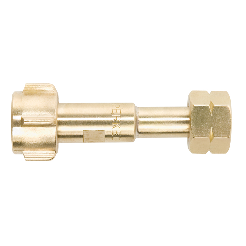 Perkeo Propan-Umfüllstutzen m.Sintersieb KFA G3/8"LH und W21,8x1/14"LH
