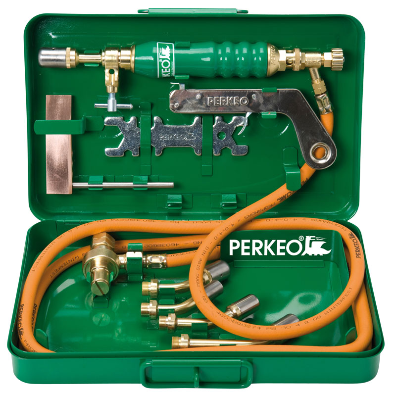 Perkeo Propan-Weich-u.Bleilötanlage mit Zub.im Koffer,Hfm,Anschl.G3/8"LH