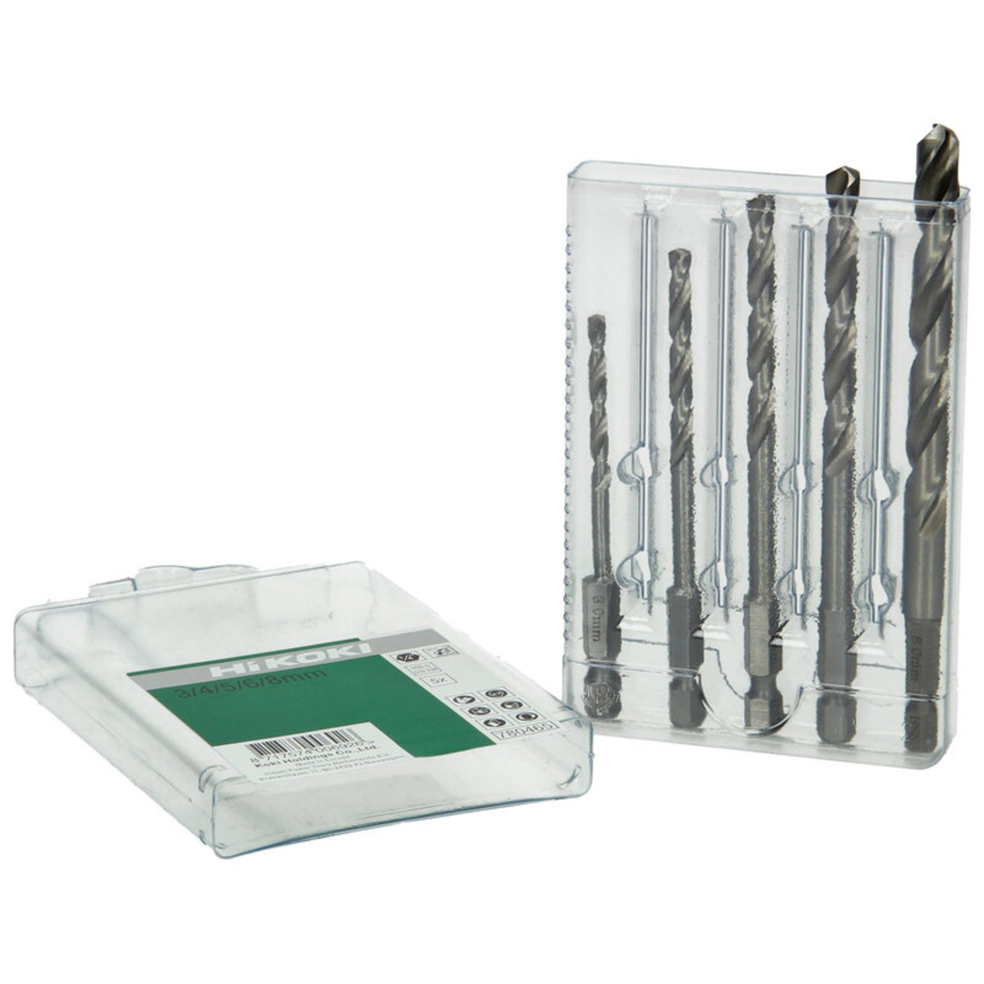 Hikoki Metallbohrerset HSS-G DIN 338  1/4" Sechskant (5-teilig) 3/4/5/6/8