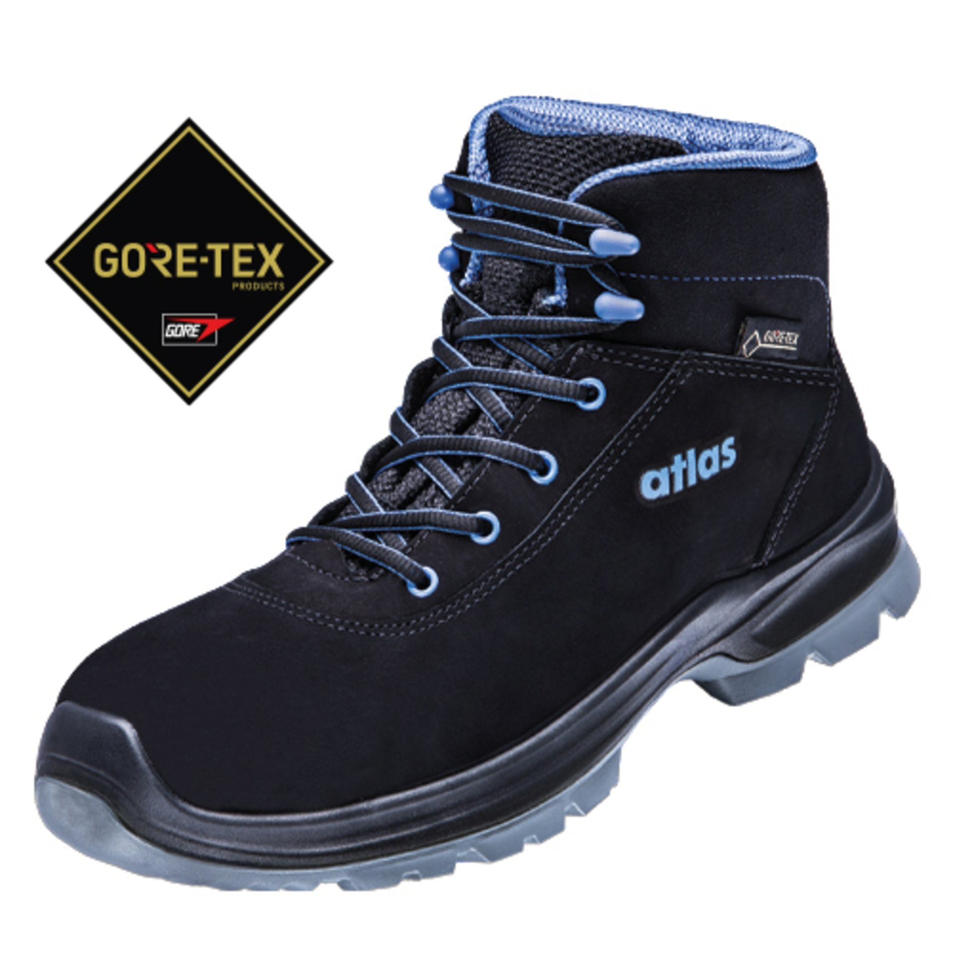 Stiefel, Stiefelette, Gore-Tex, Wanderschuh, blue laces