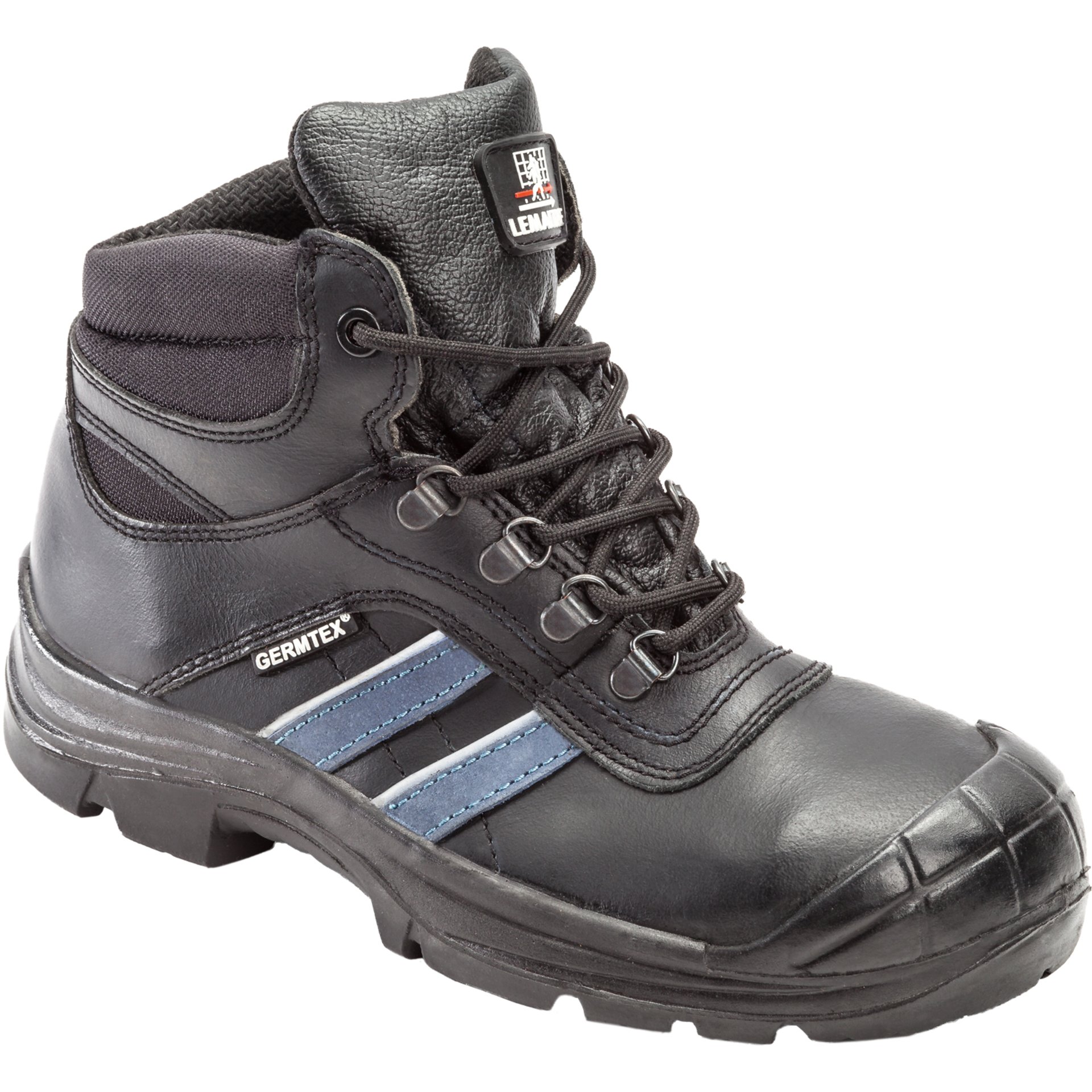 Stiefel, Arbeitsstiefel, Gummiert, Leder, Schnürstiefel