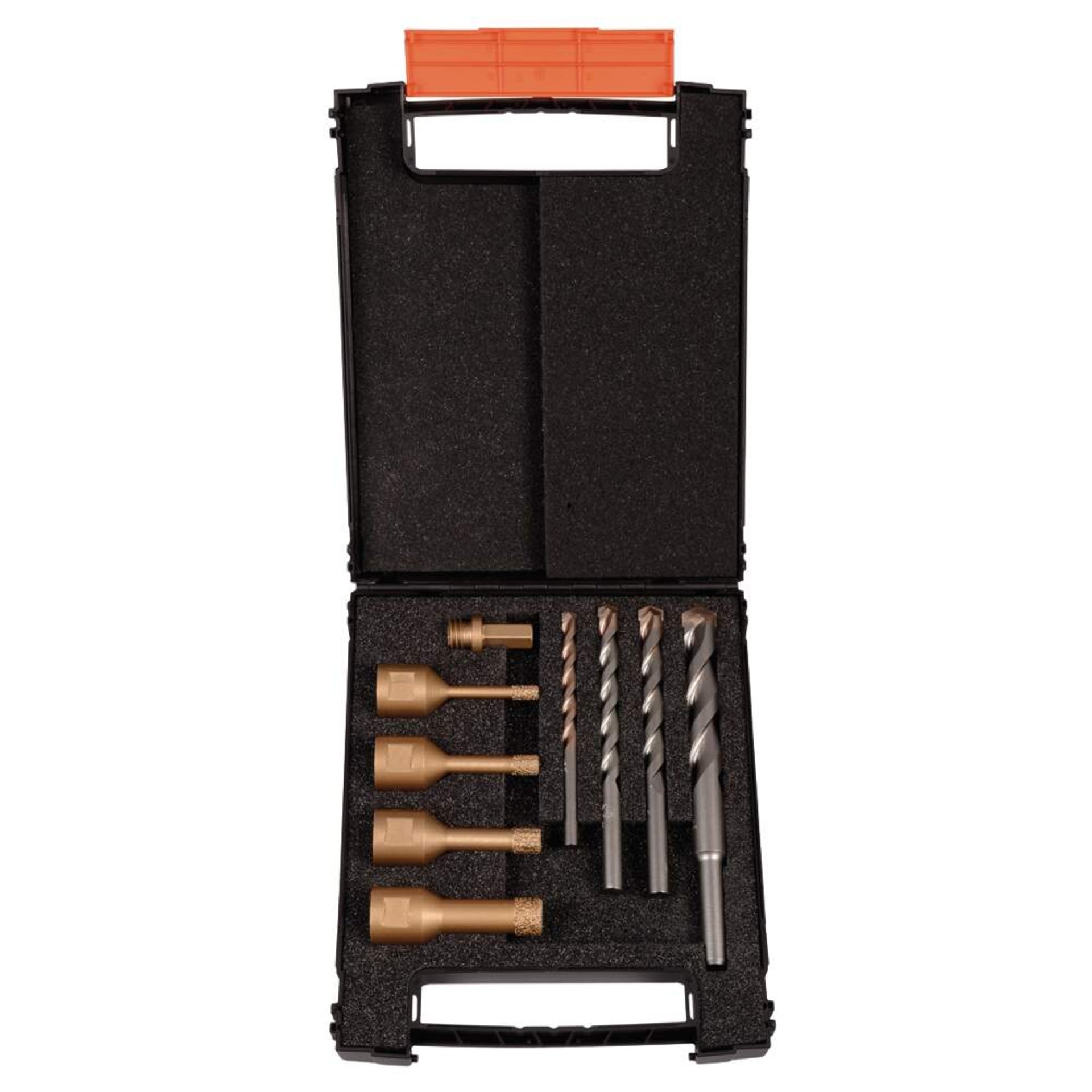 Bohrer-Set, Lochbohrer, Stahl, Metall, Werkzeugkoffer