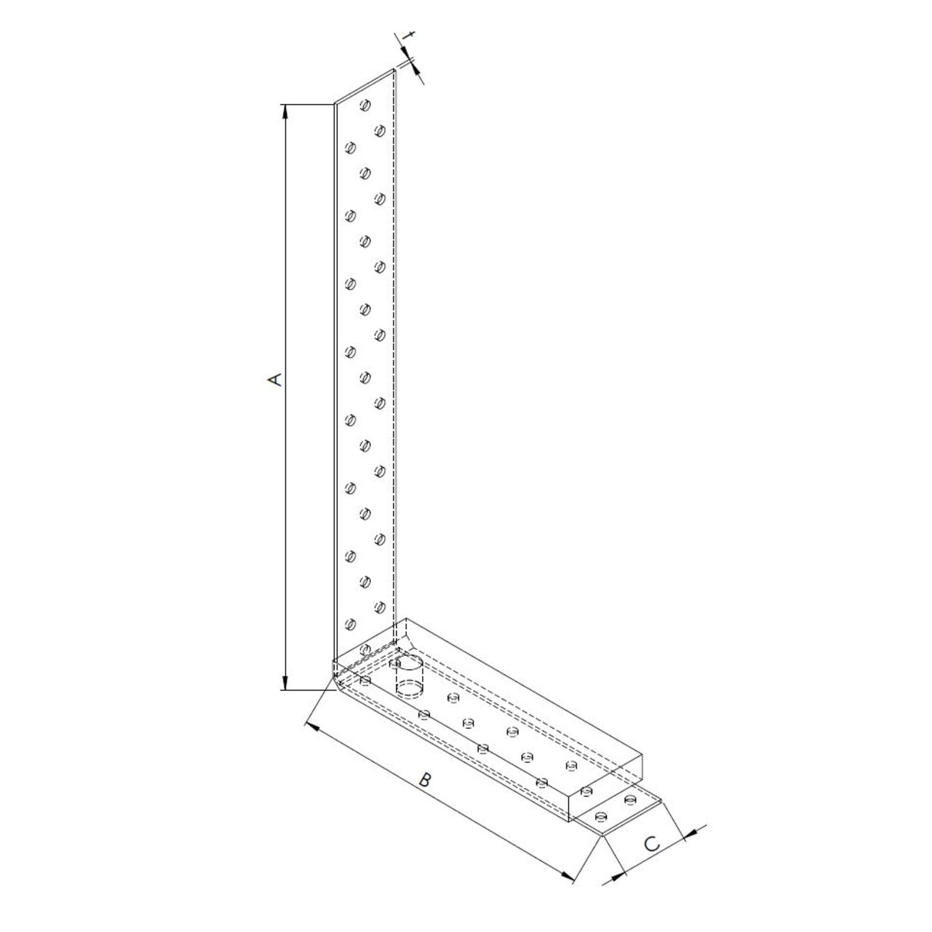 L-rail, Montagewinkel, Schraubenkopfbefestigung, Klemmführung, Metallwinkel