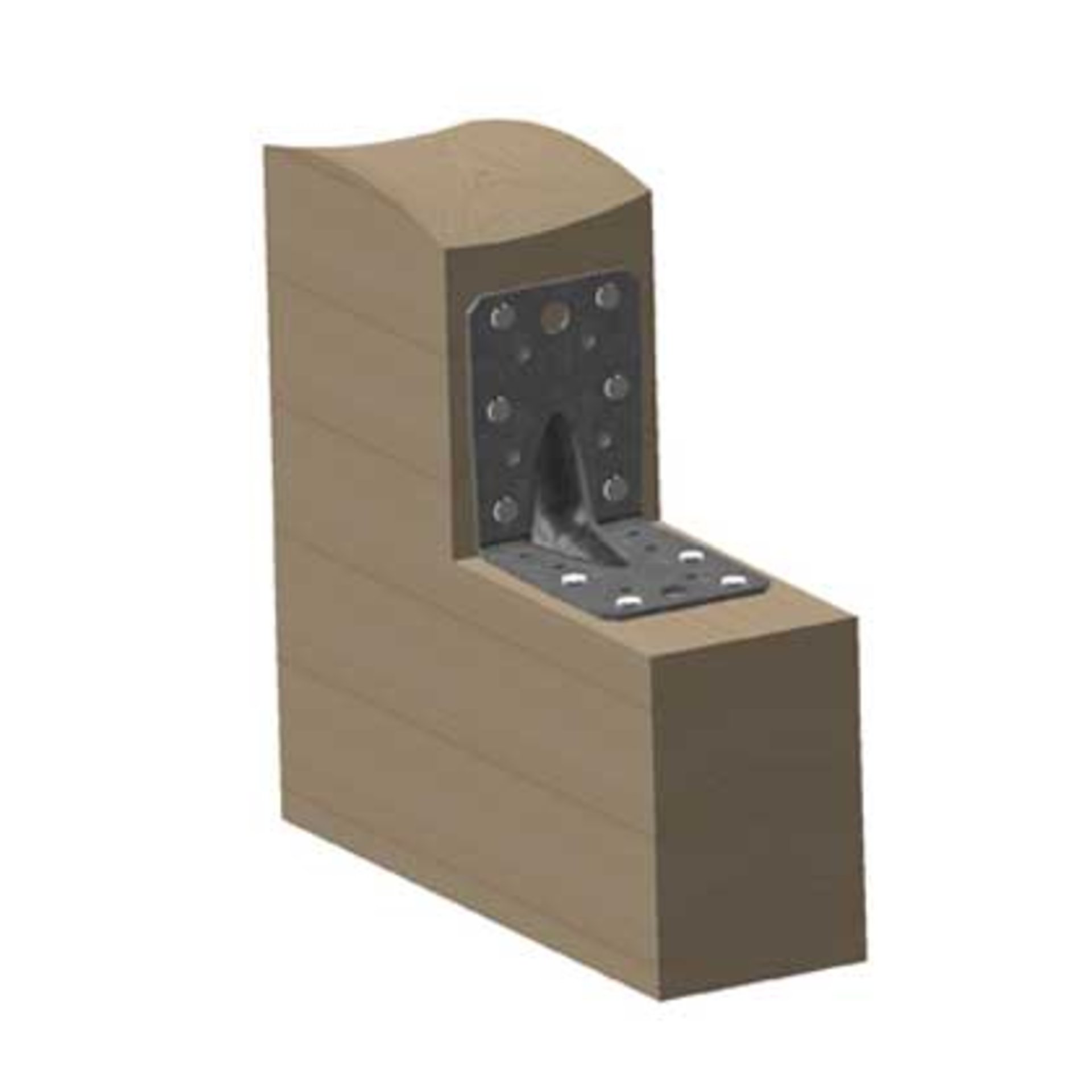 Kunststoffstufen, Holzständer, Montagewinkel, Scharnierplatte, Montagebauteil