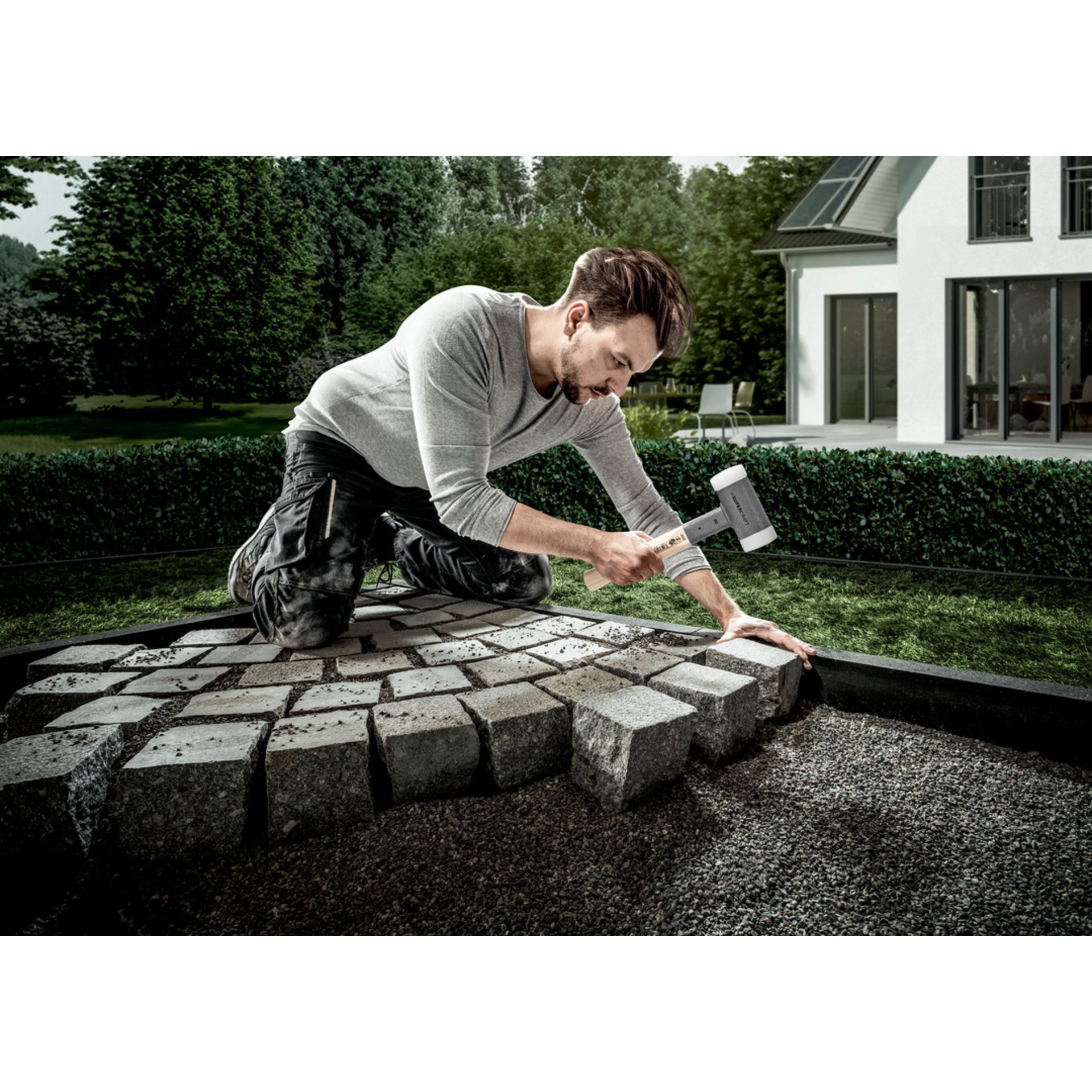 Pfad, Gehweg, Straße, Steinplatte, Kopfsteinpflaster