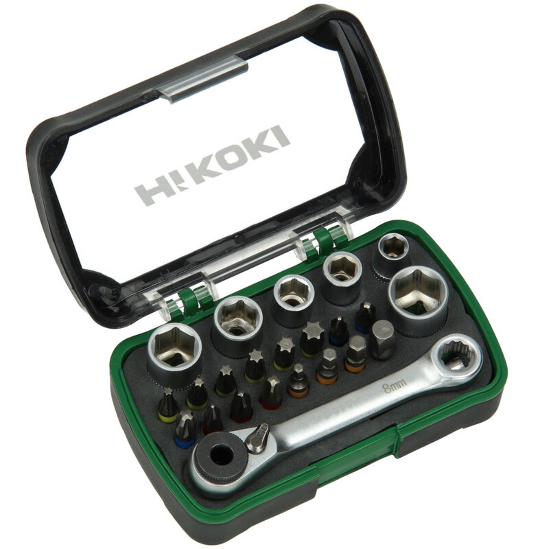 Hikoki Bit- und Stecknuss-Set 1/4", 24-teilig, inkl. Ratsche