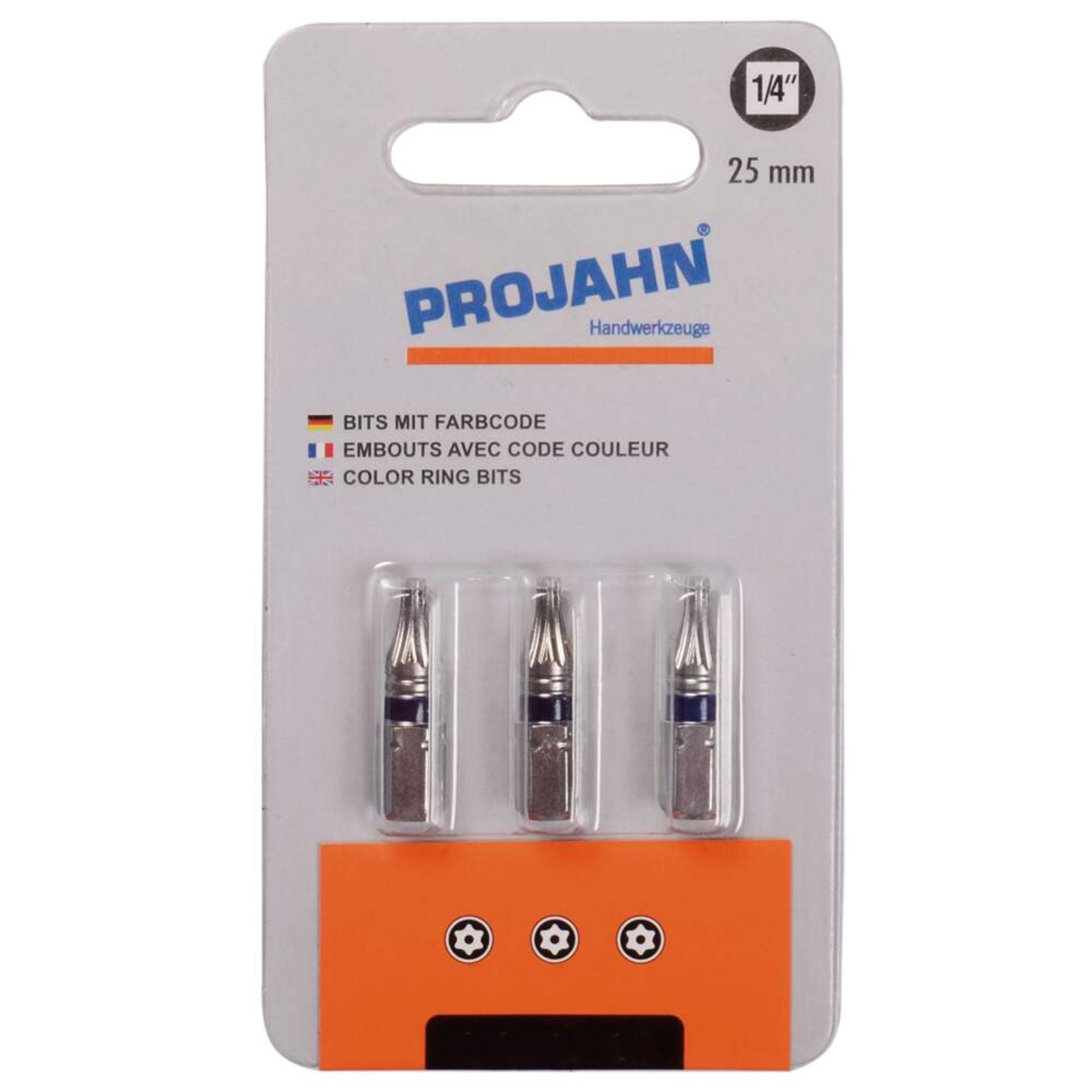 Bits, Color ring bits, 25 mm, 1/4 Zoll, 25 mm