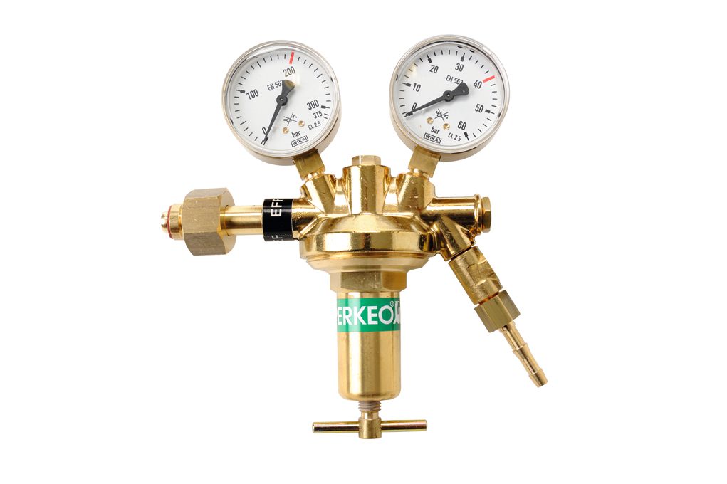 Perkeo Stickstoff-Flaschendruckminderer 0-30 bar regelbar - 200 bar-Fl.