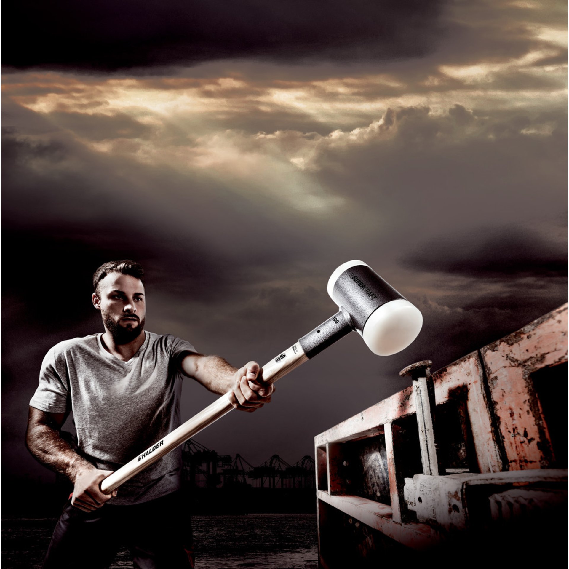 Photographie, Person, Portrait, Arbeiter, Mace Club