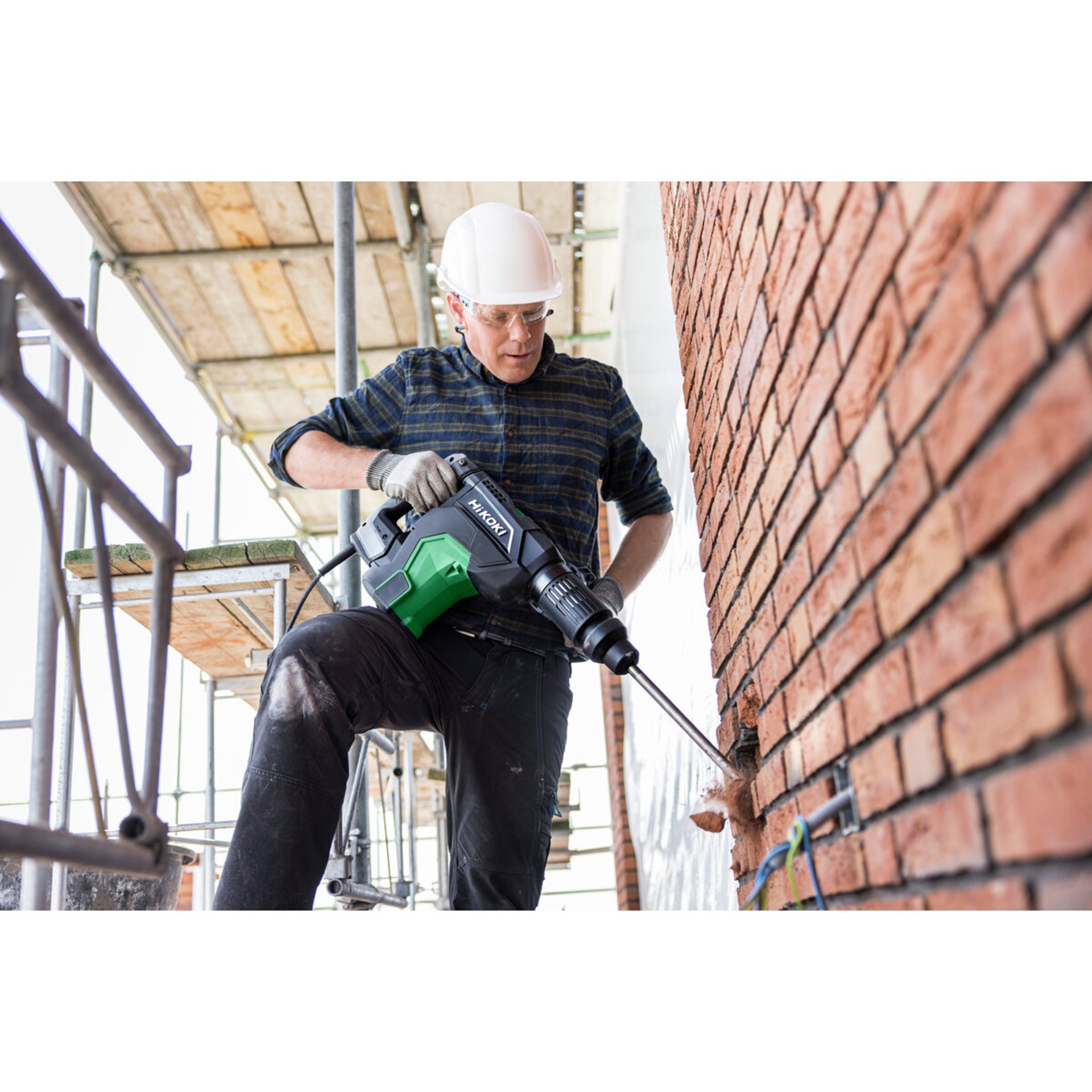 Person, Arbeiter, Elektrische Bohrmaschine, Handschuh, Mann