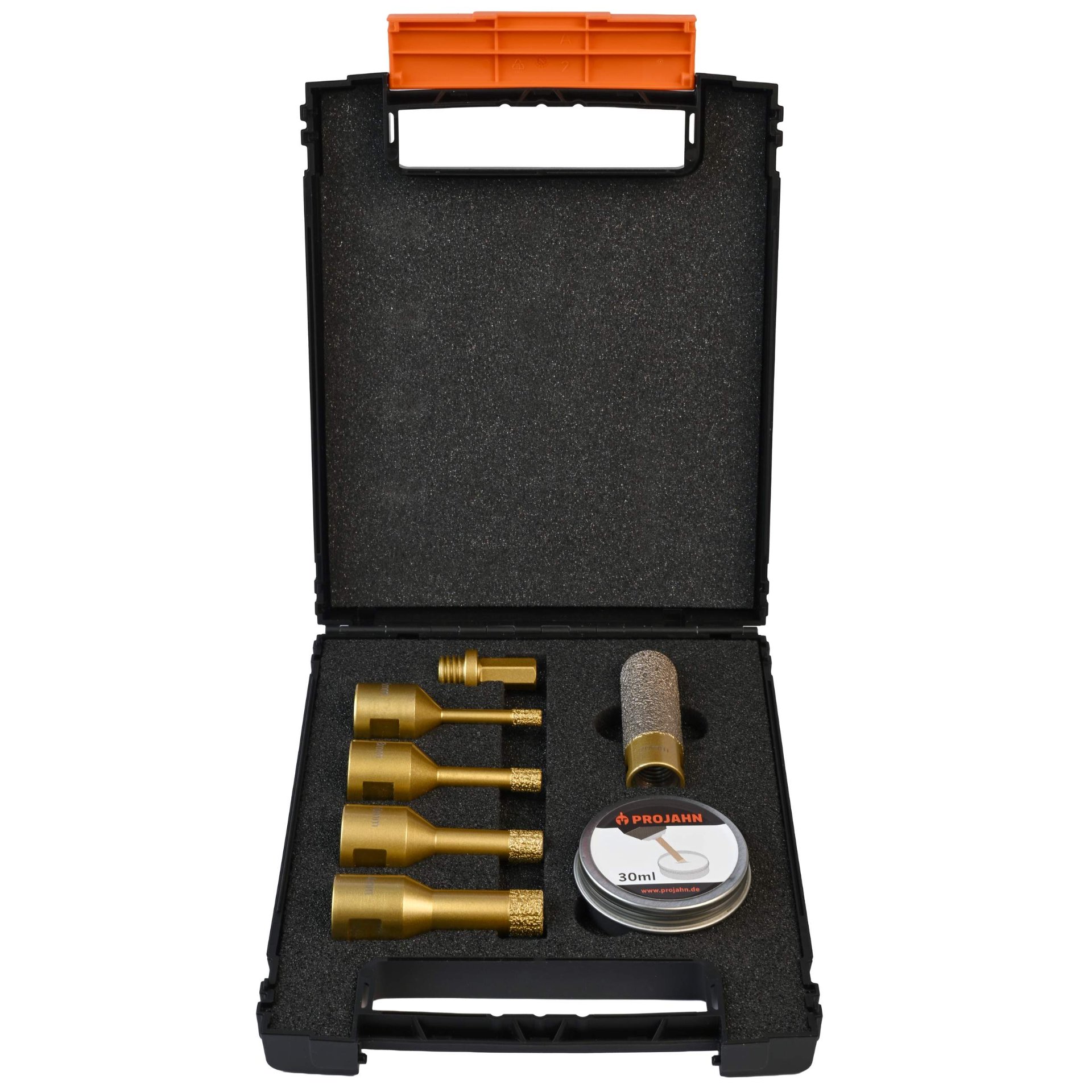 Goldene Düsen, Metallbearbeitungs-Kit, Schmiermittelflasche, Werkzeugset, Schaumstofffutter