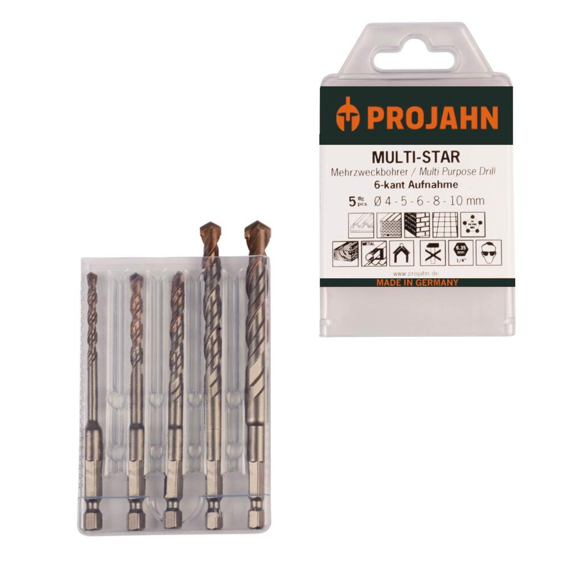 Mehrzweck-Bohrer, Bohrer bits, Titanium-beschichtet, 6-10 mm, Metallischer Bohrer