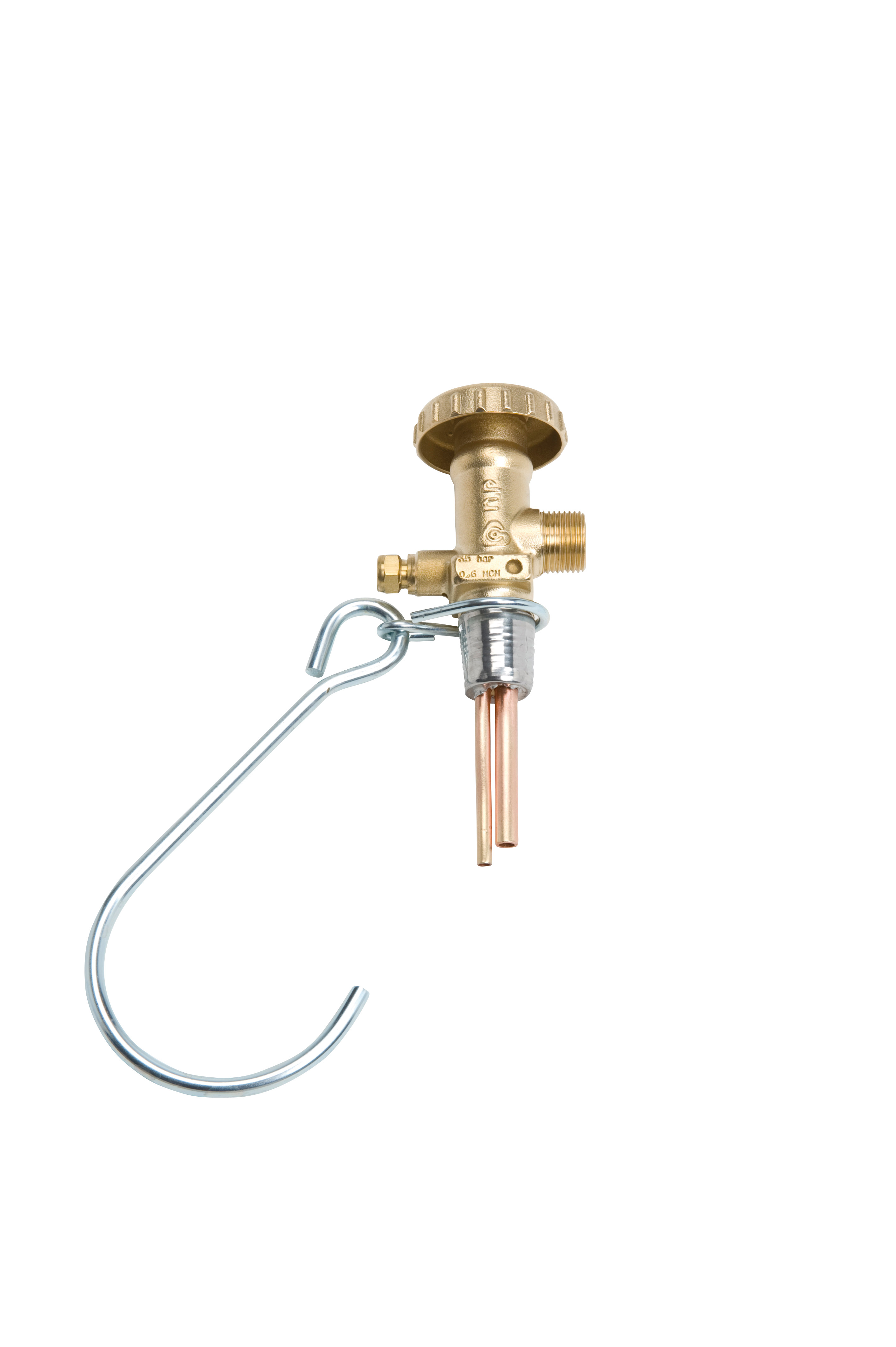 Perkeo Propan-Kleinflaschenventil mit Sicherheits- Überdruckventil, 30bar Flasche