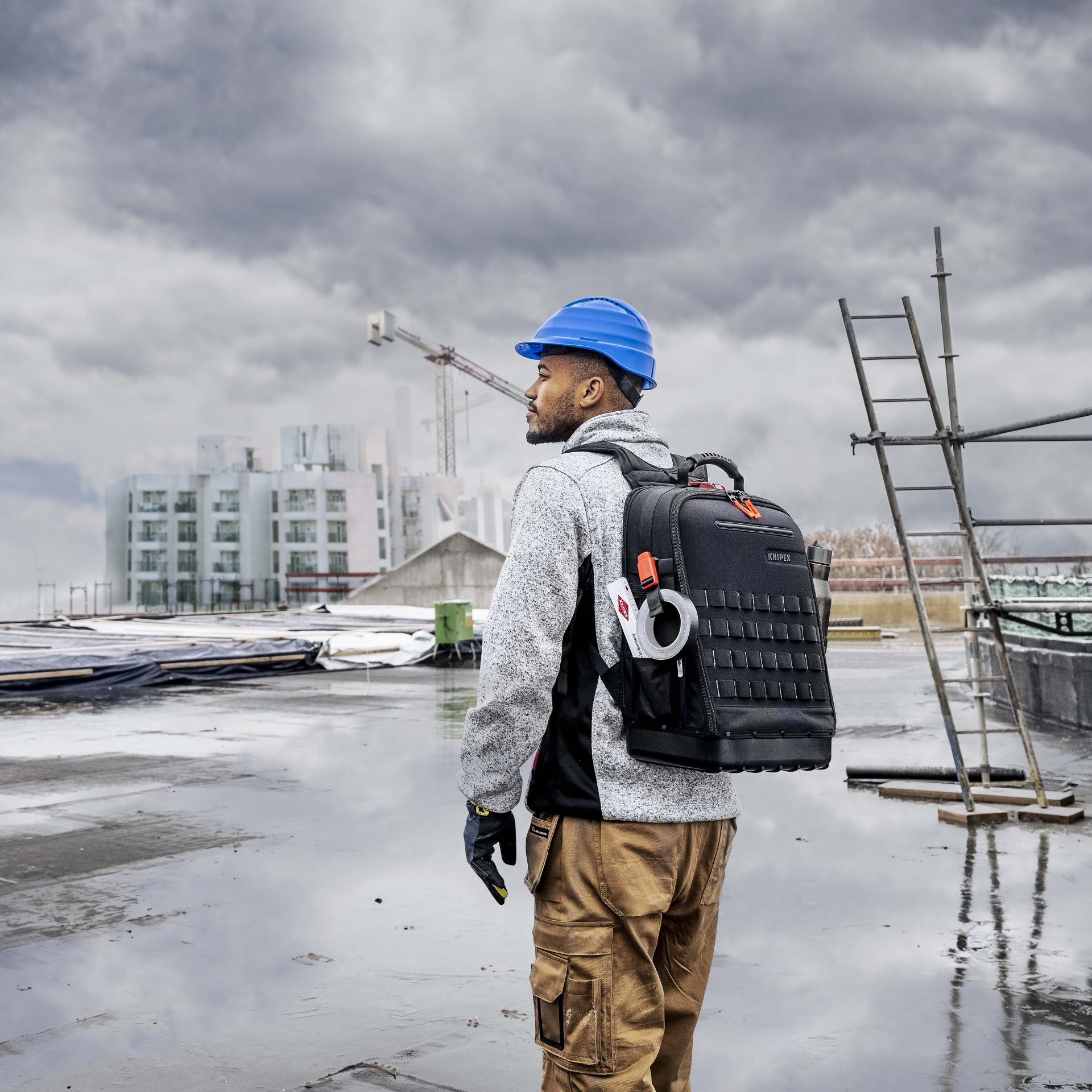 Person, Arbeiter, Handschuh, Tasche, Mann