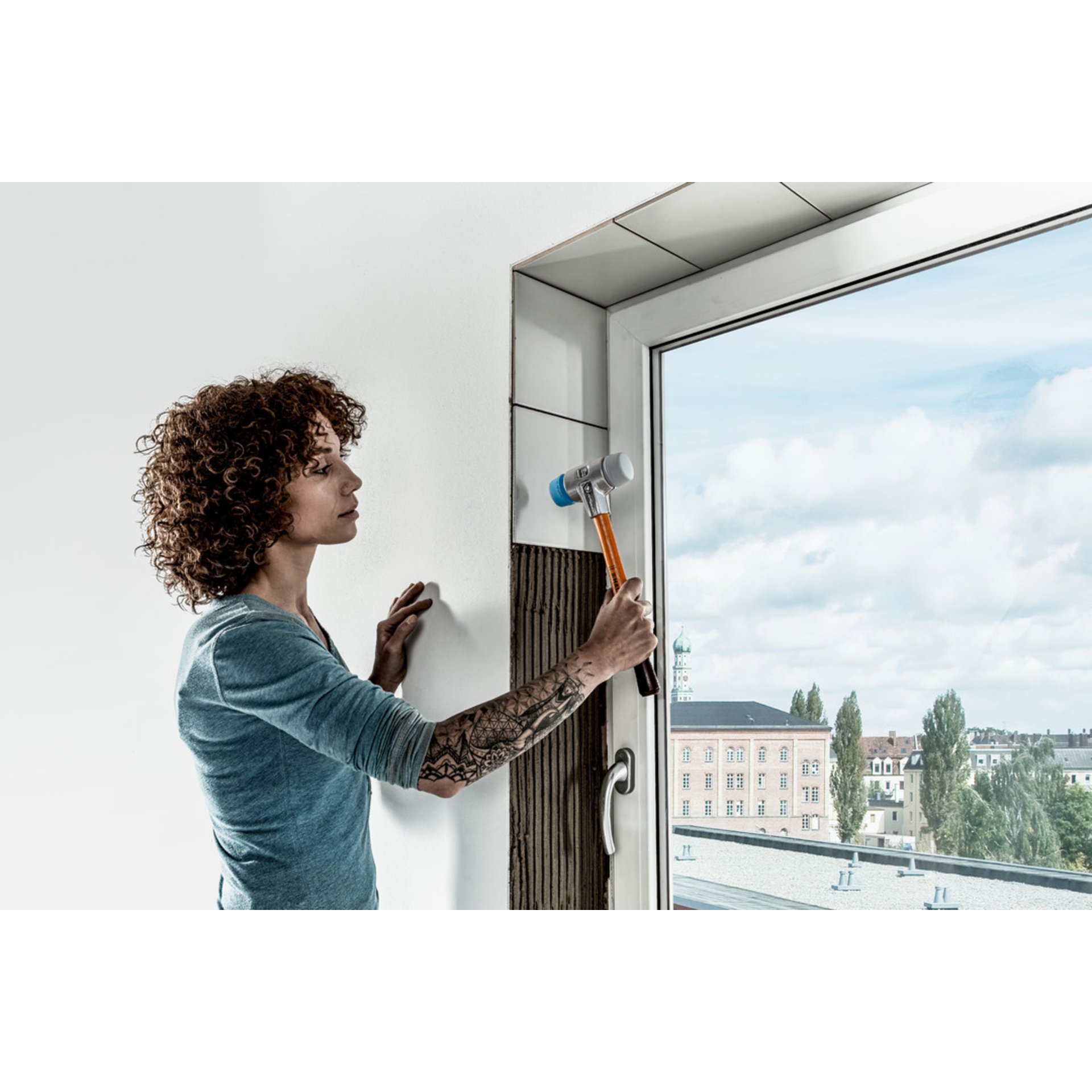 Drinnen, Innenarchitektur, Reinigen, Hammer, Fensterbank