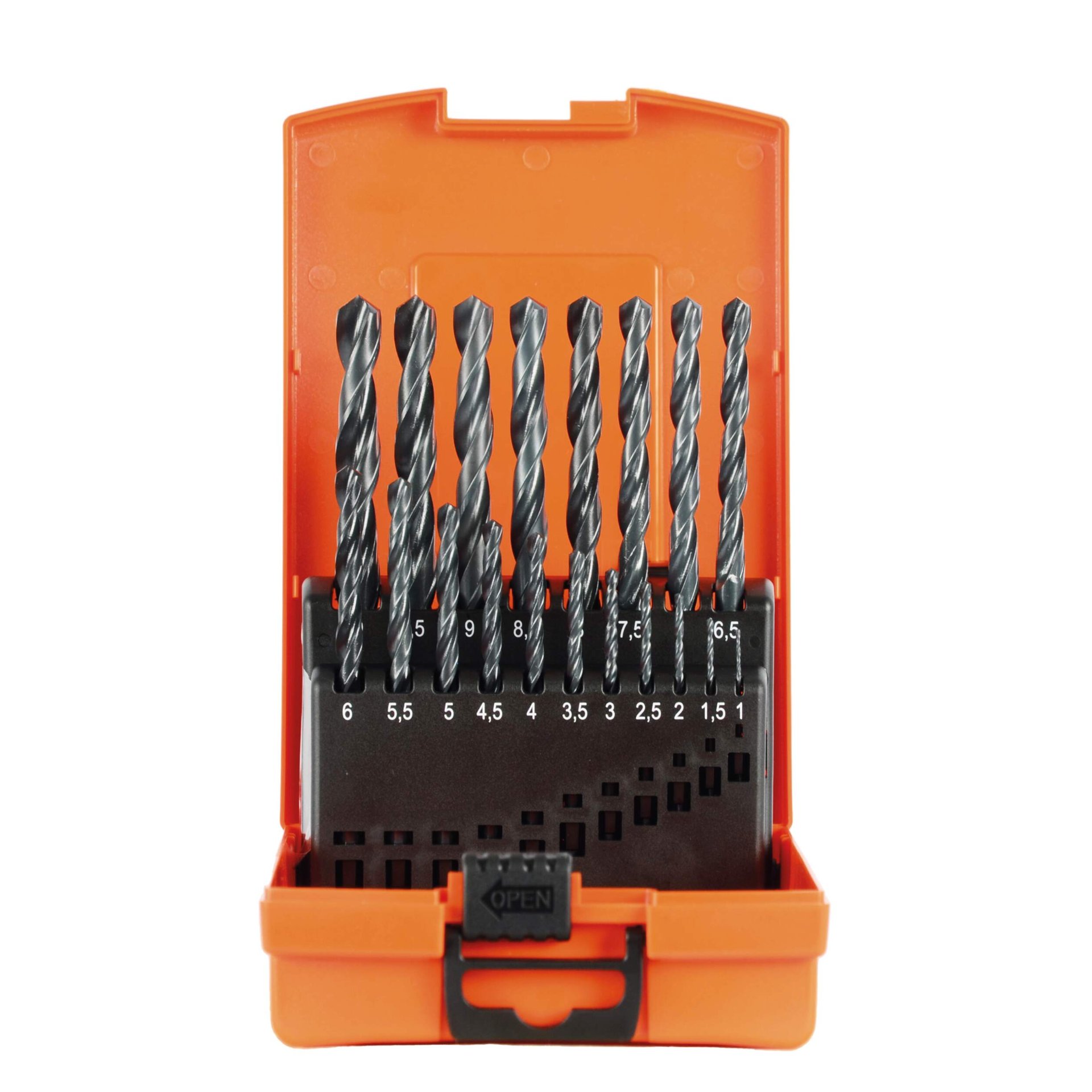 Bohrersatz, Satz, Metall, Dreh, Oranger Kasten