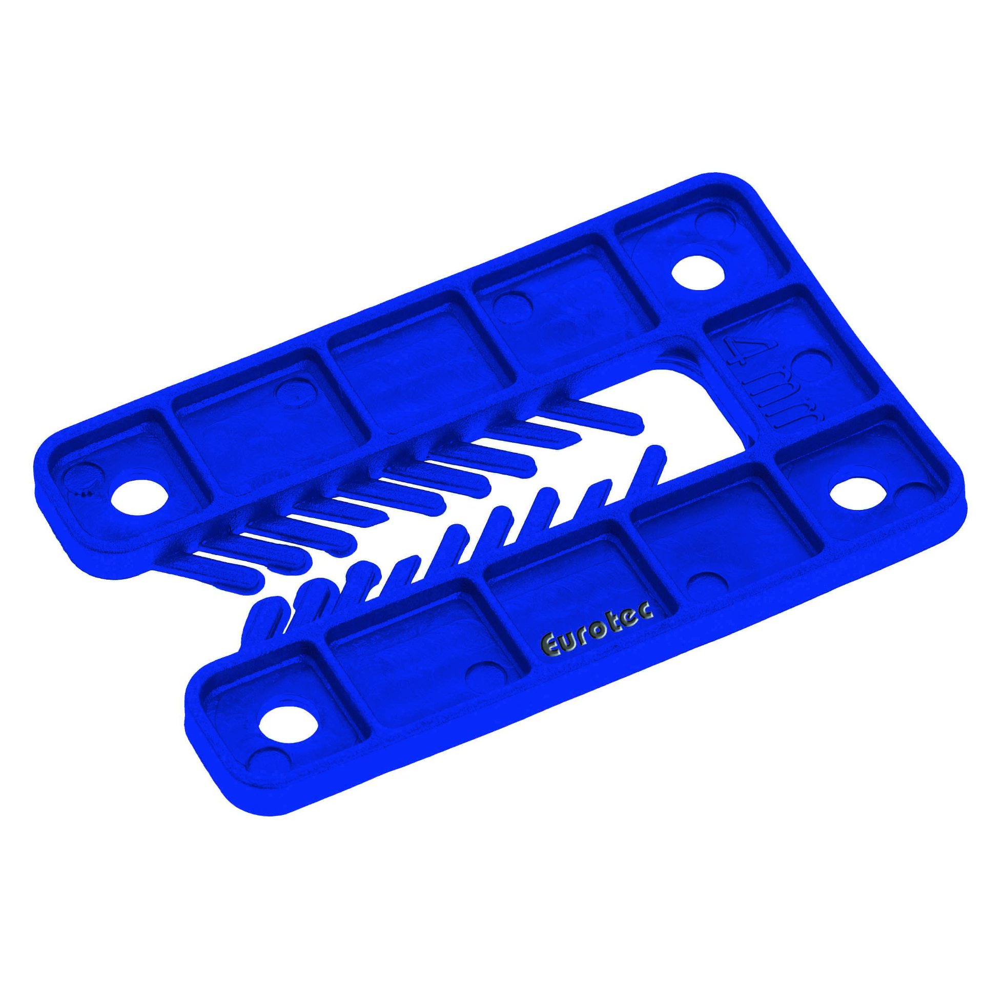 Eurotec Justierklotz mit Schlitz Blau 80,0 mm x 50,0 mm x 1 mm