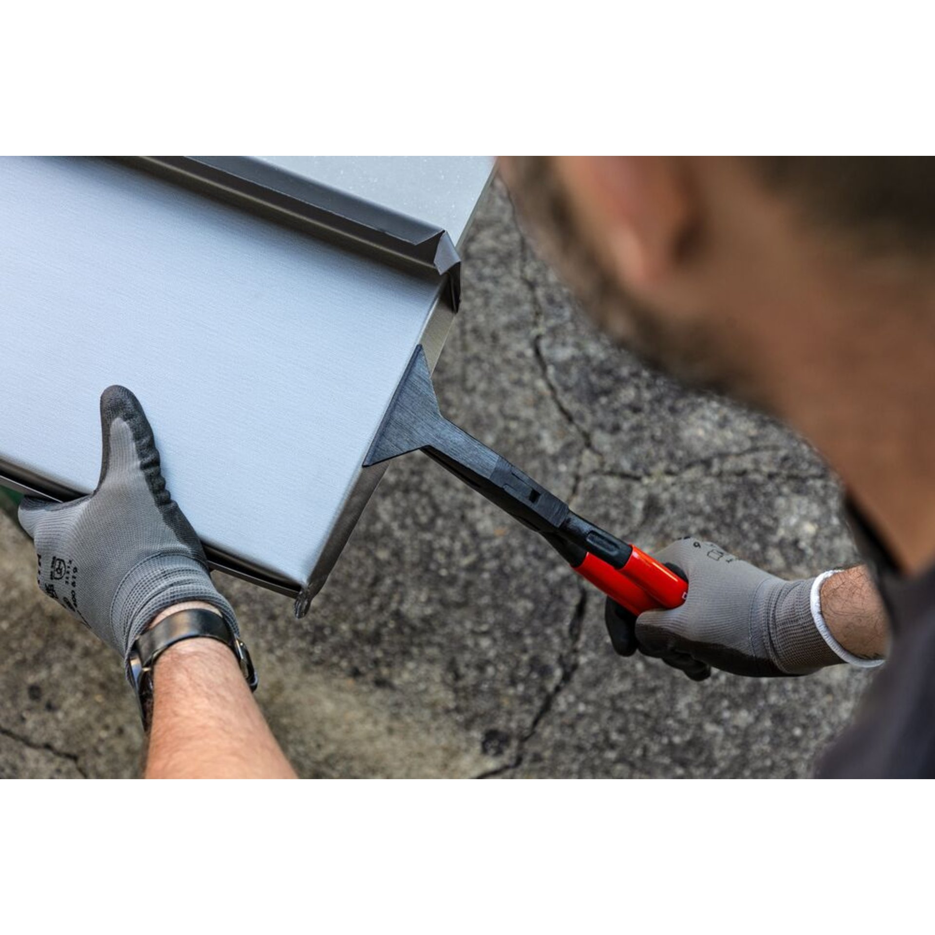 Haus, Wohnen, Dach, Handschuh, Person