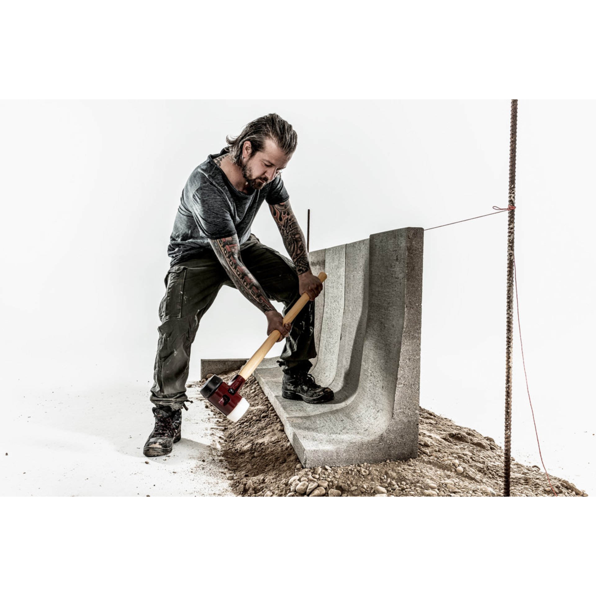 Person, Arbeiter, Baugewerbe, Axt, Waffe