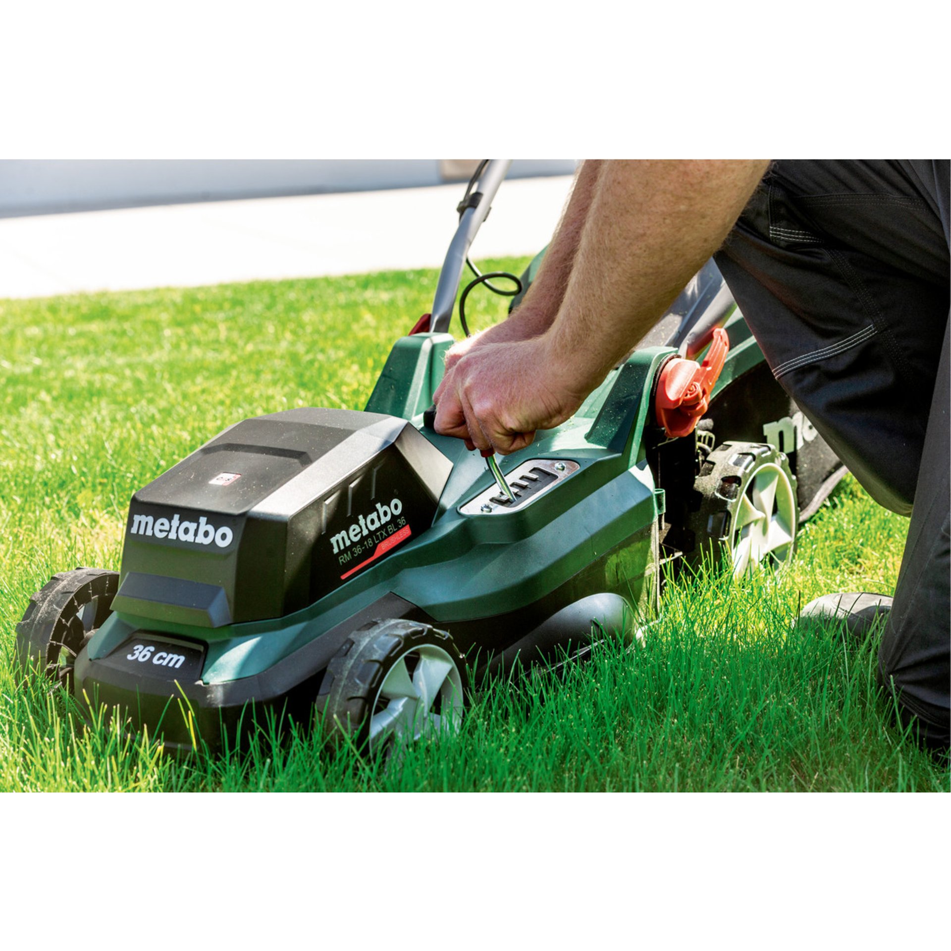 Gras, Rasen, Gerät, Rasenmäher, Person