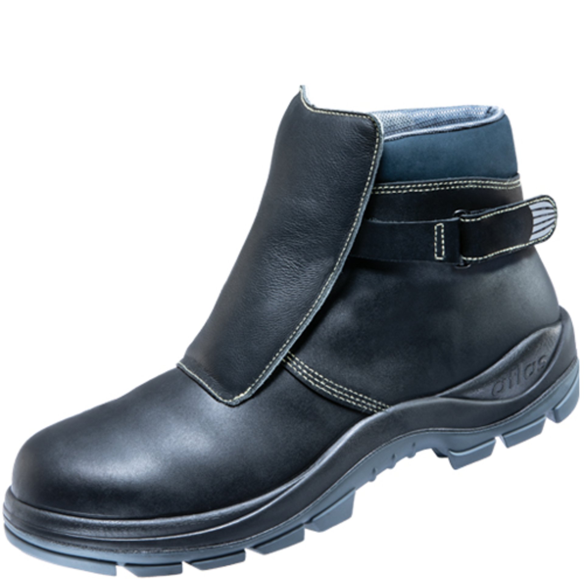 Stiefel, Schnürstiefelette, Schwarz, Gummisohle, Klettverschluss
