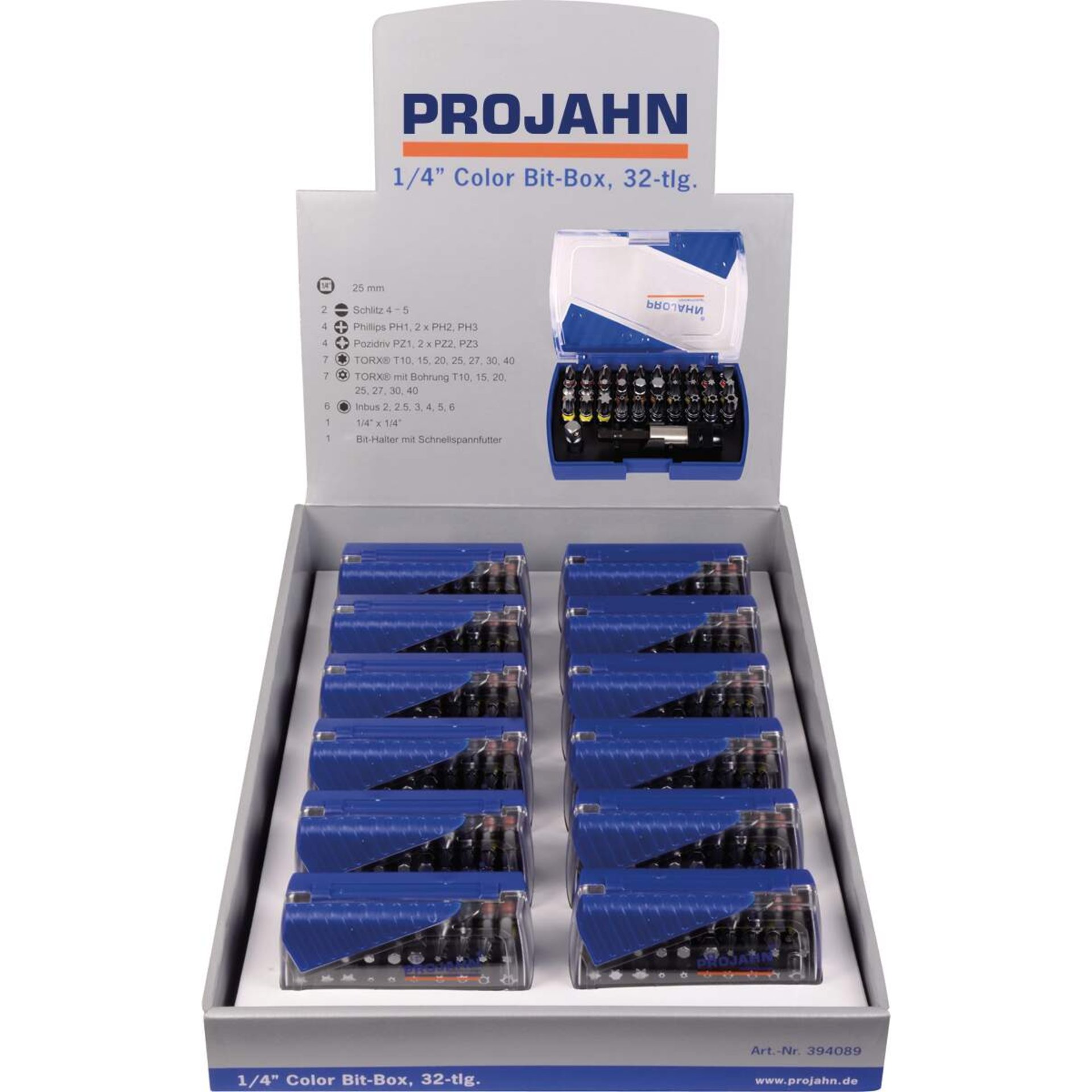 Bit-Box, Schlitzsets, Schraubendreher, Bit-Set, Kunststoffbox