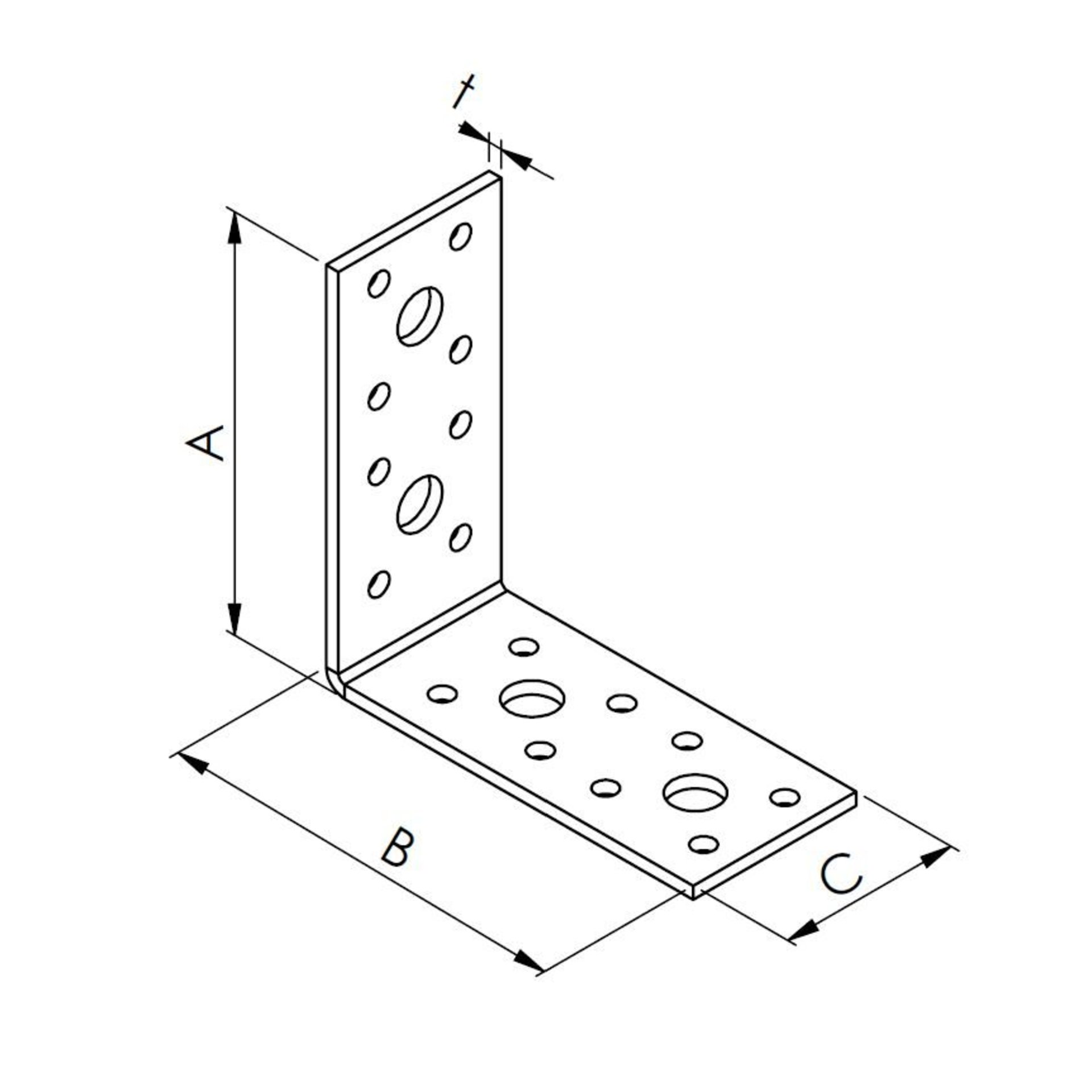 winkelblech, L-blech, Lochbohrungen, Blechwinkel, Metallwinkel