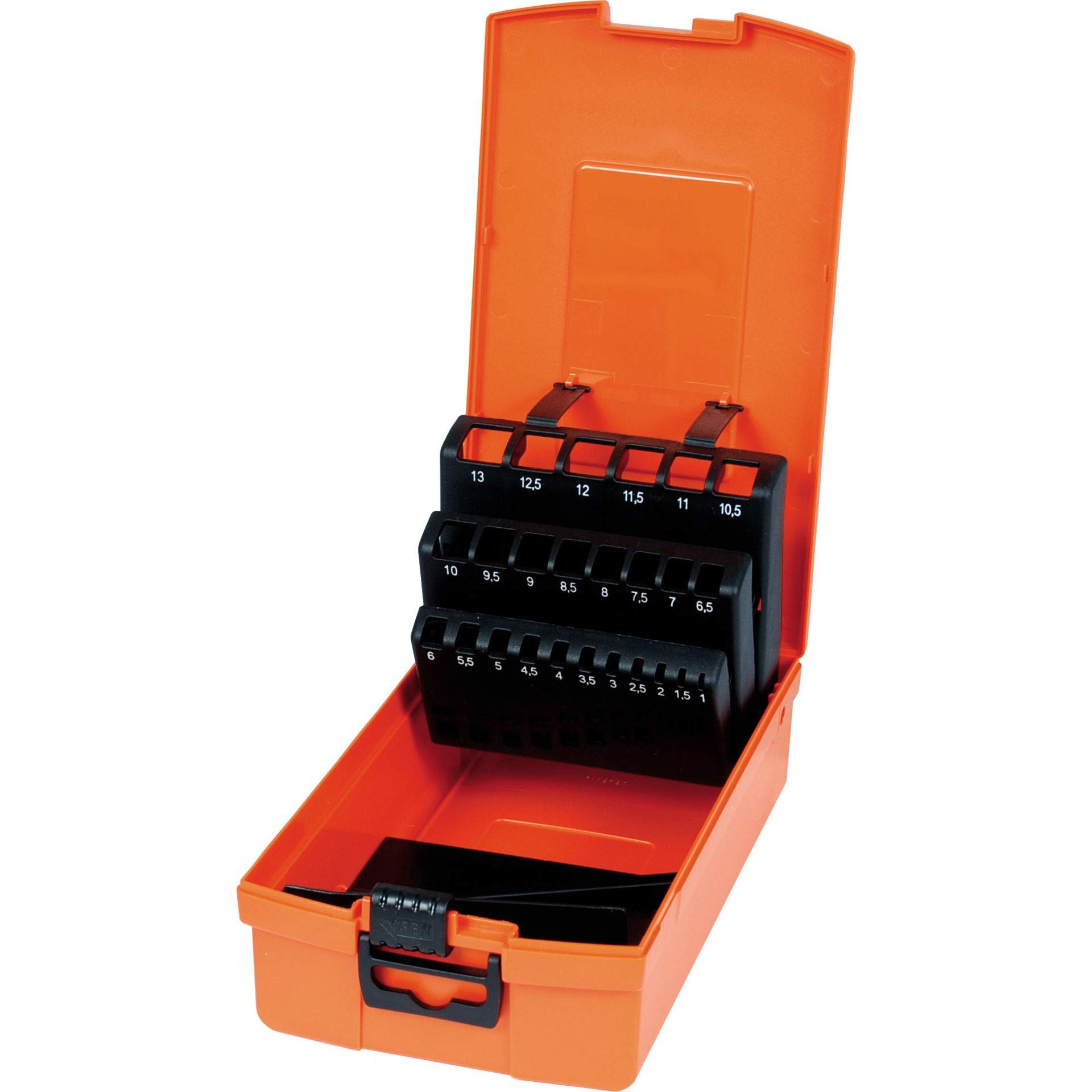 Werkzeugkoffer, Aufbewahrungskoffer, Bits, Bithalter, Orange