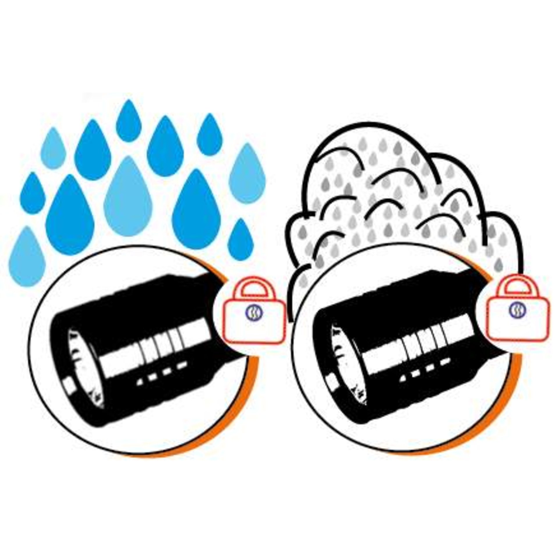 irrigation, wasserabweisend, sensor, dichtung, padlock