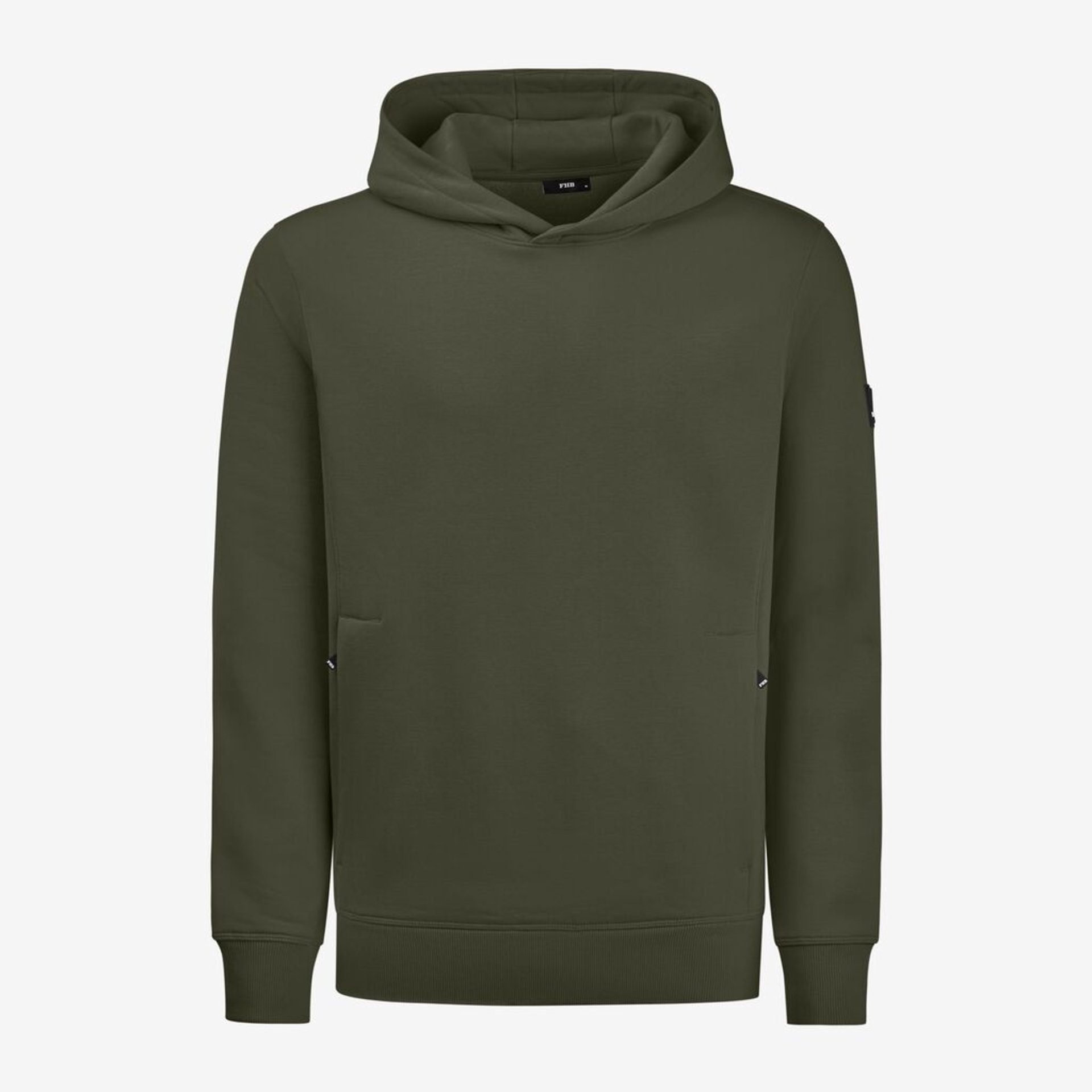 Hoodie, Pullover, Olive, Kängurutasche, Baumwolle