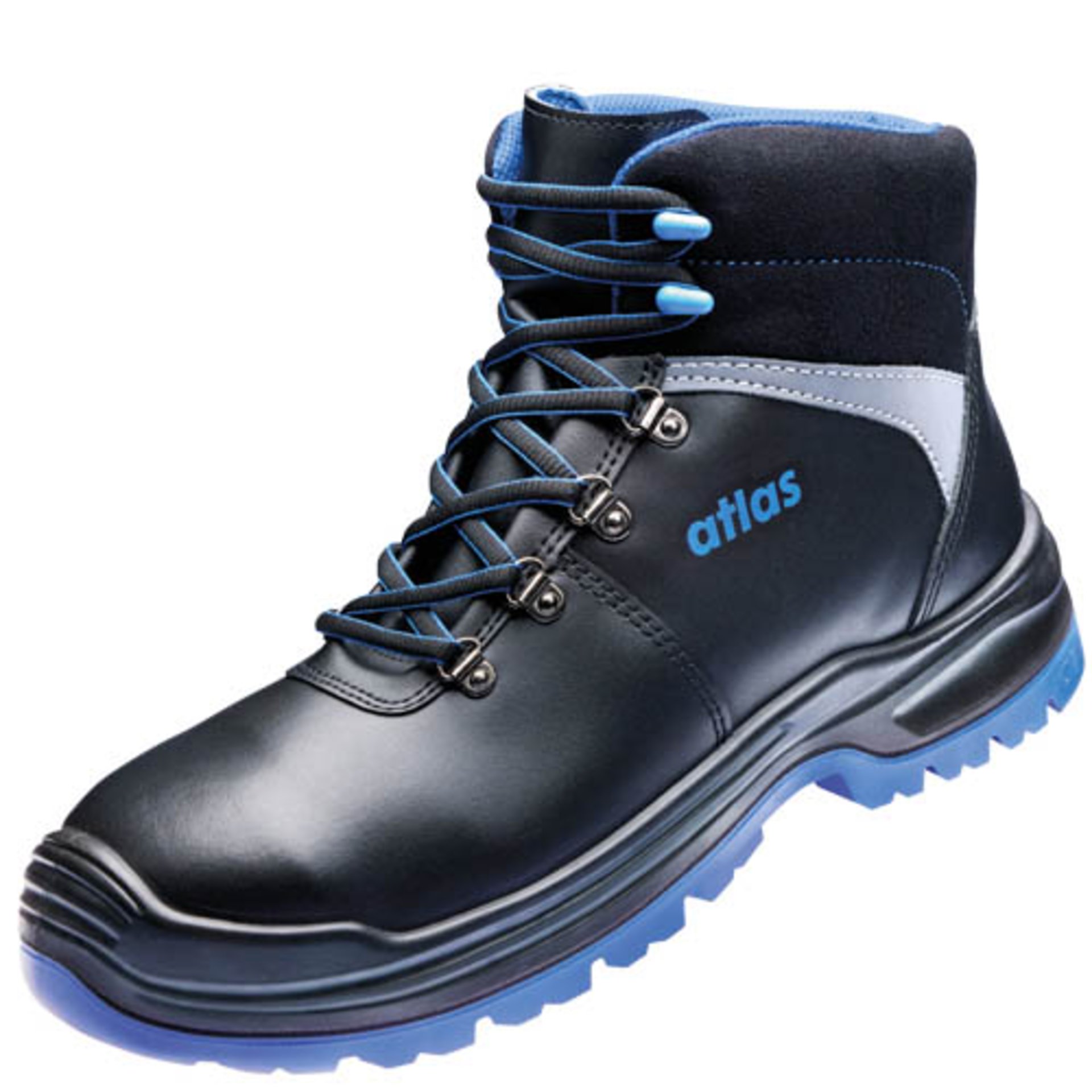 Stiefel, Sicherheitsschuh, Stiefelette, Lederoptik, Kautschuksohle