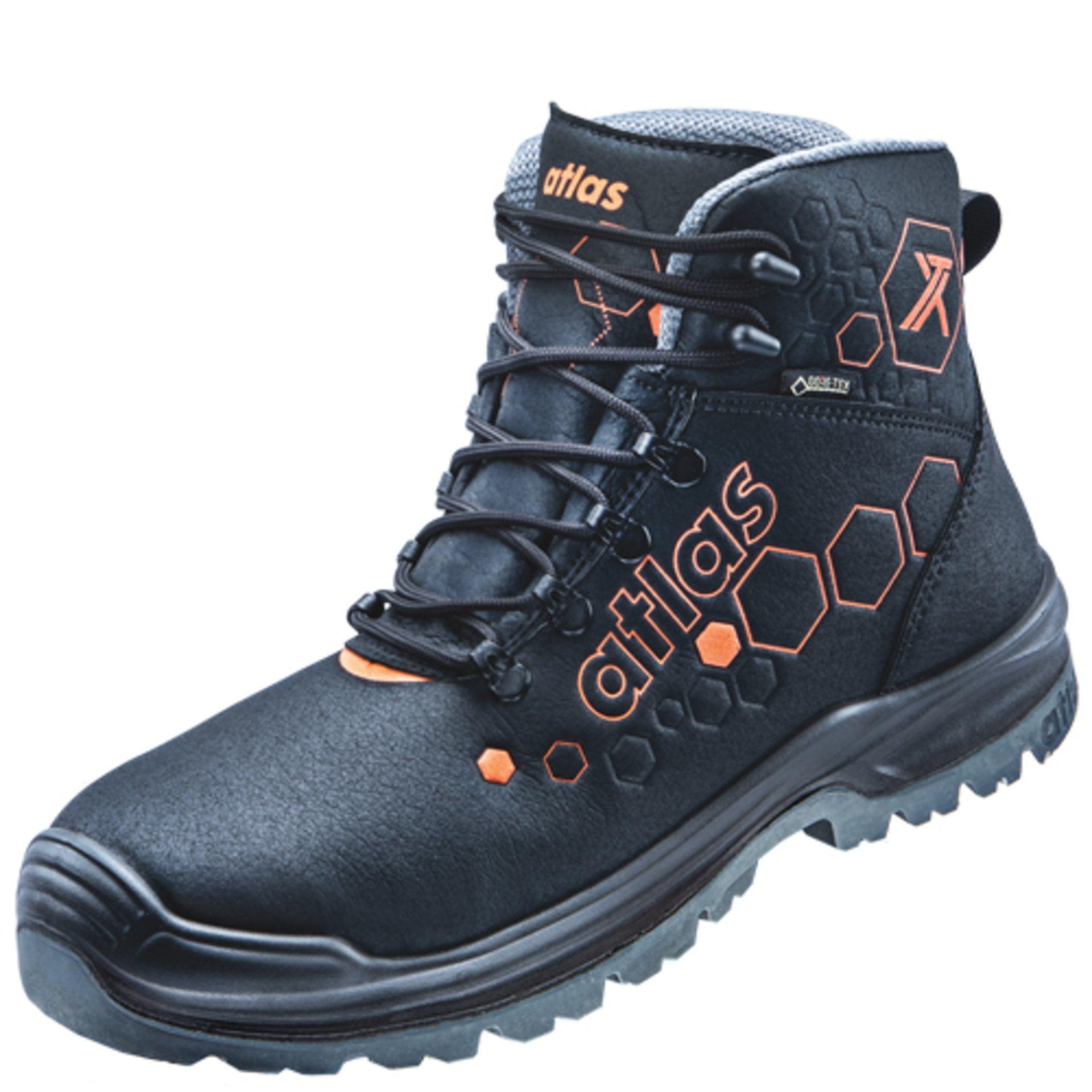 Stiefel, Schnürstiefel, Stiefelette, Gummisohle, Hexagonen Muster