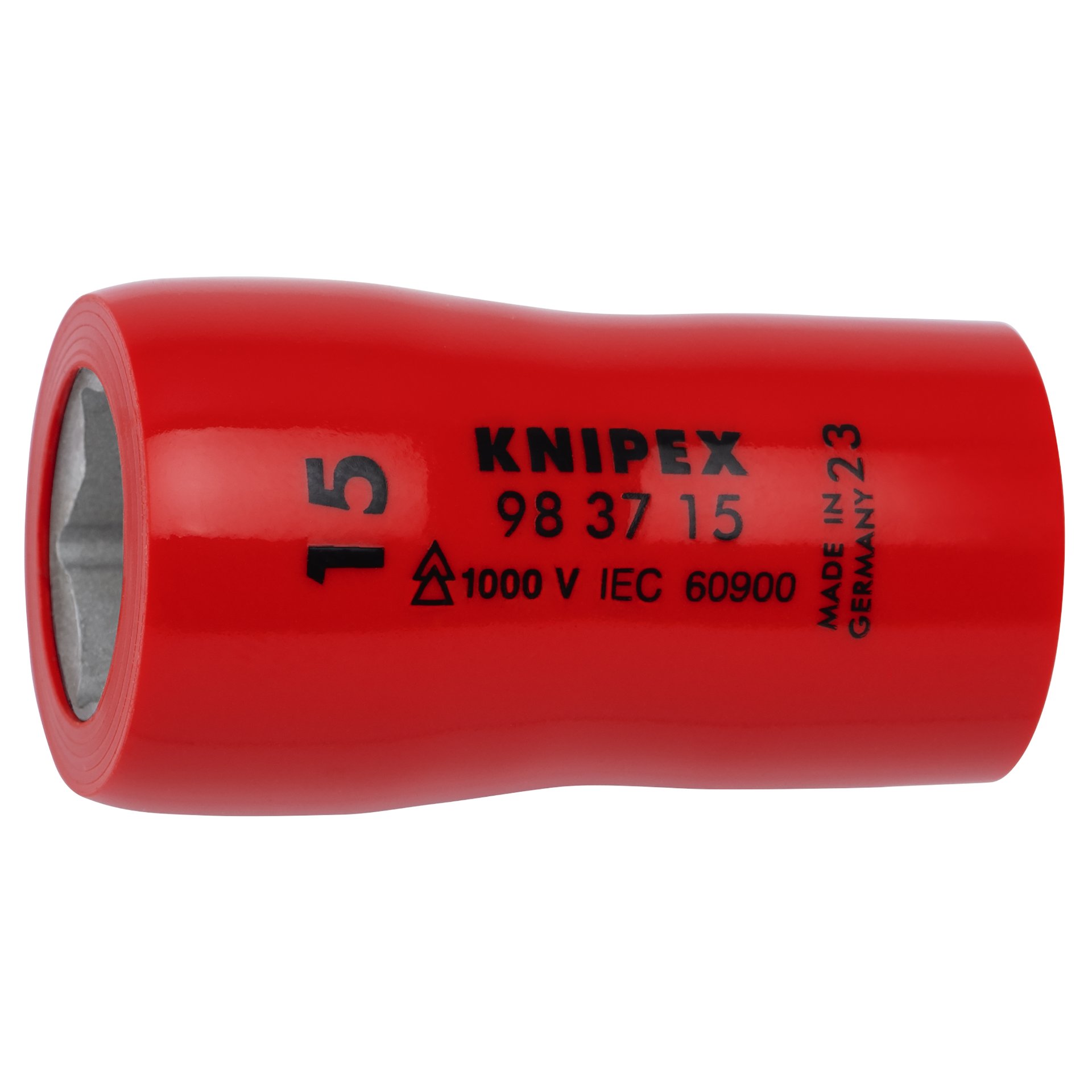 KNIPEX 98 37 15 Steckschlüsseleinsatz für Sechskantschrauben mit Innenvierkant 3/8" 47 mm