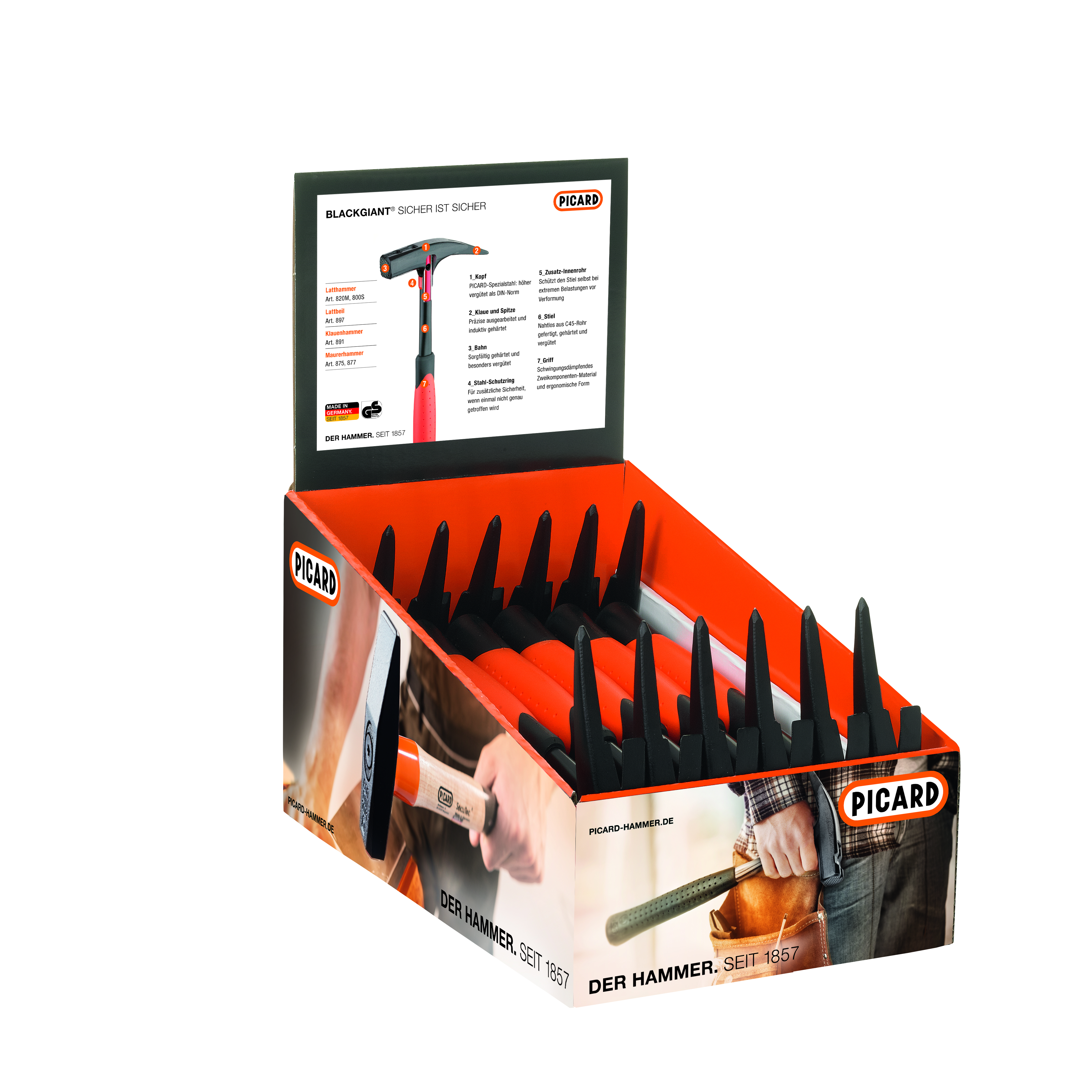 Picard Display: BlackGiant® Charierte (geraute) Bahn (1082010)