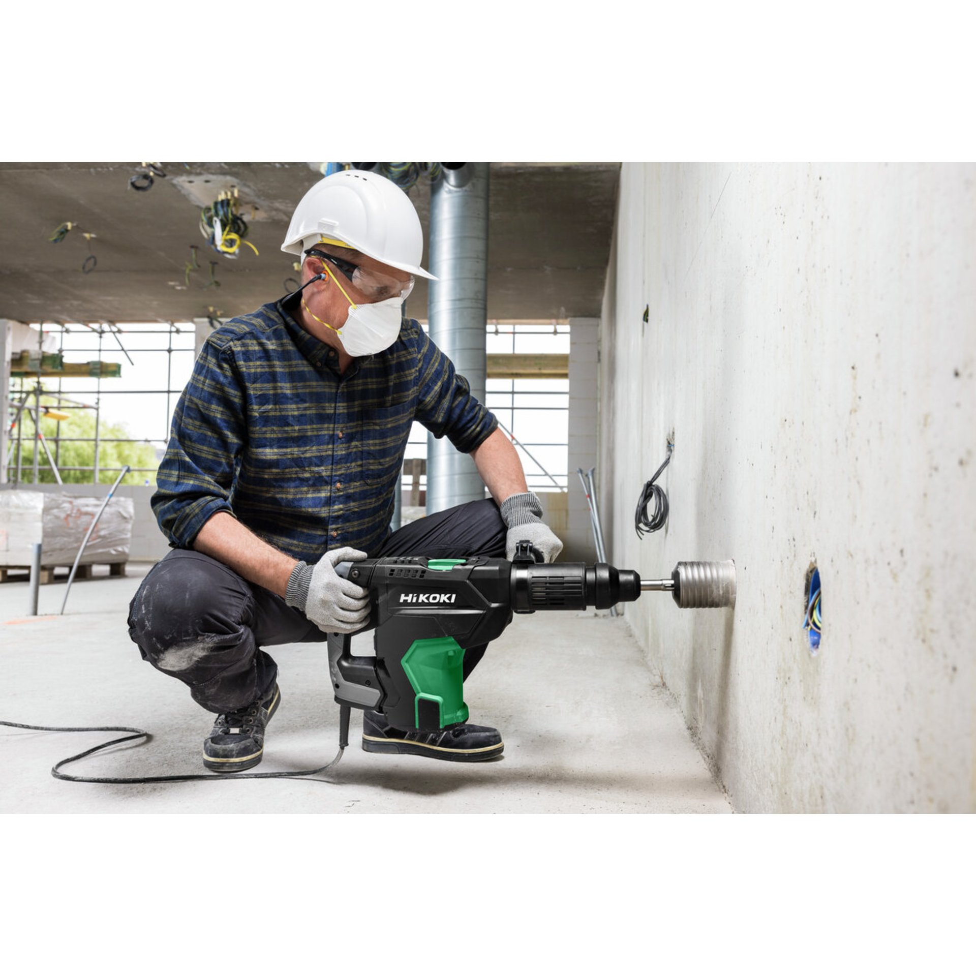 Person, Arbeiter, Elektrische Bohrmaschine, Werkzeug, Handschuh