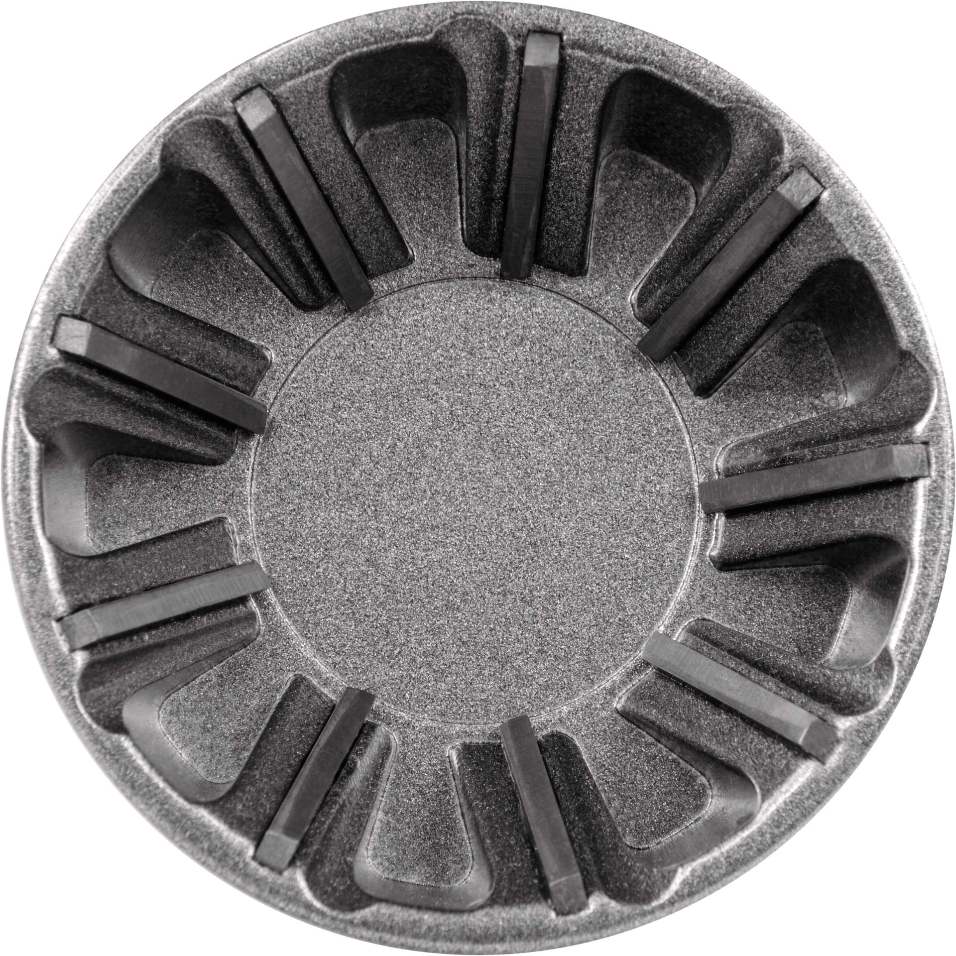 Knetkorb, Backformen-Teil, Metall, Zahnradförmige Struktur, Rundform