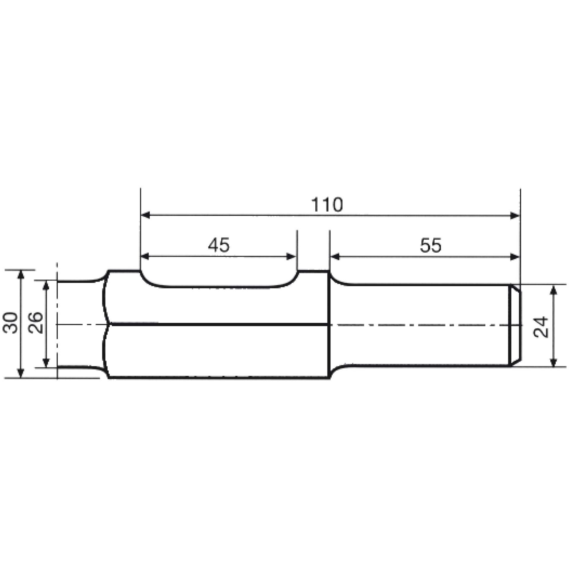 Fitting, Welle, Technische Zeichnung, Maßzeichnung, Bemaßung