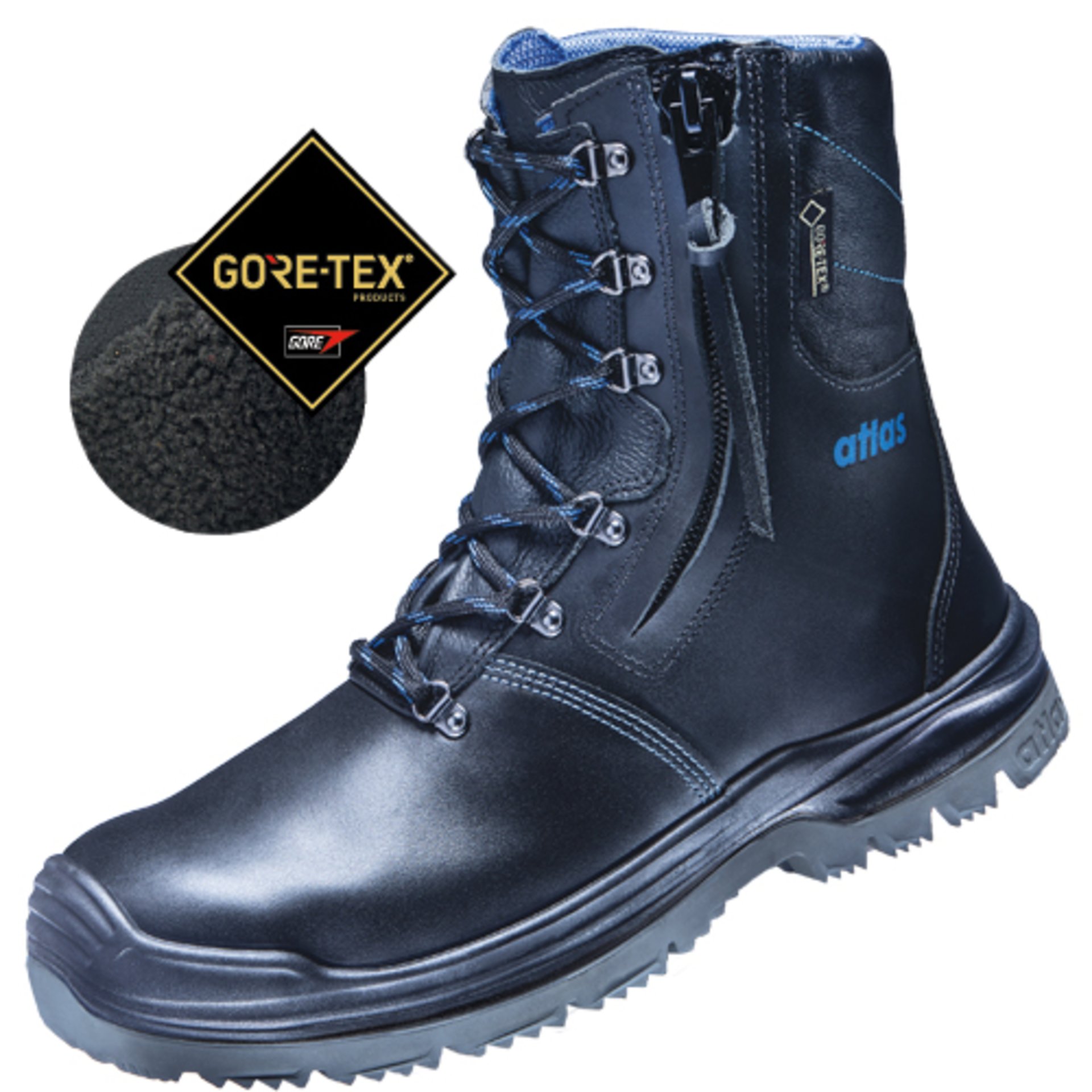Wanderschuh, Stiefel, GORE-TEX, Gummierte Sohle, Lederoptik
